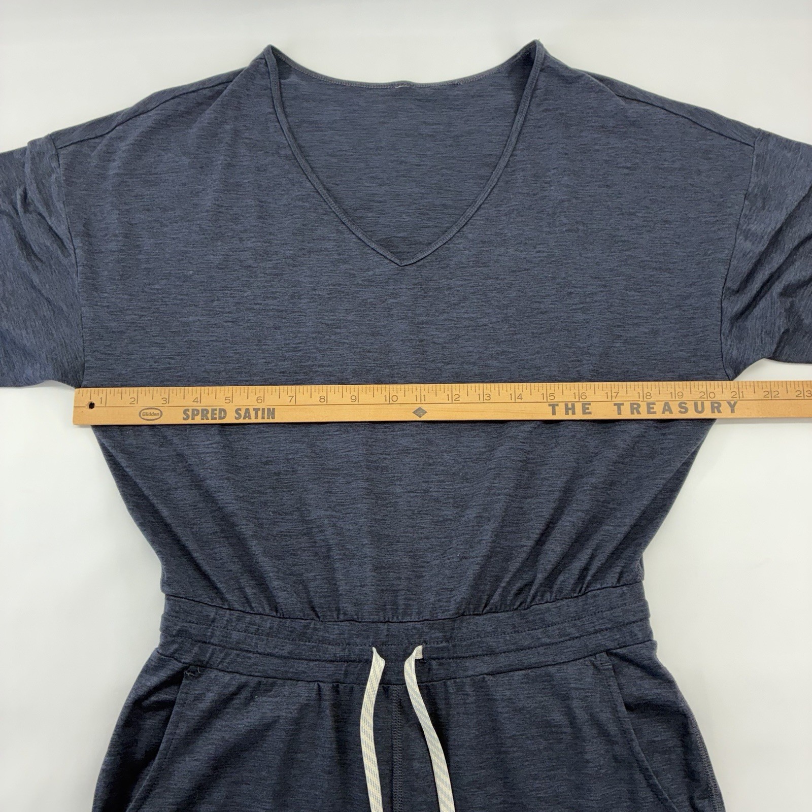 Vuori Lux Jumpsuit Womens M? Navy Heather Ink Drawstring GUC