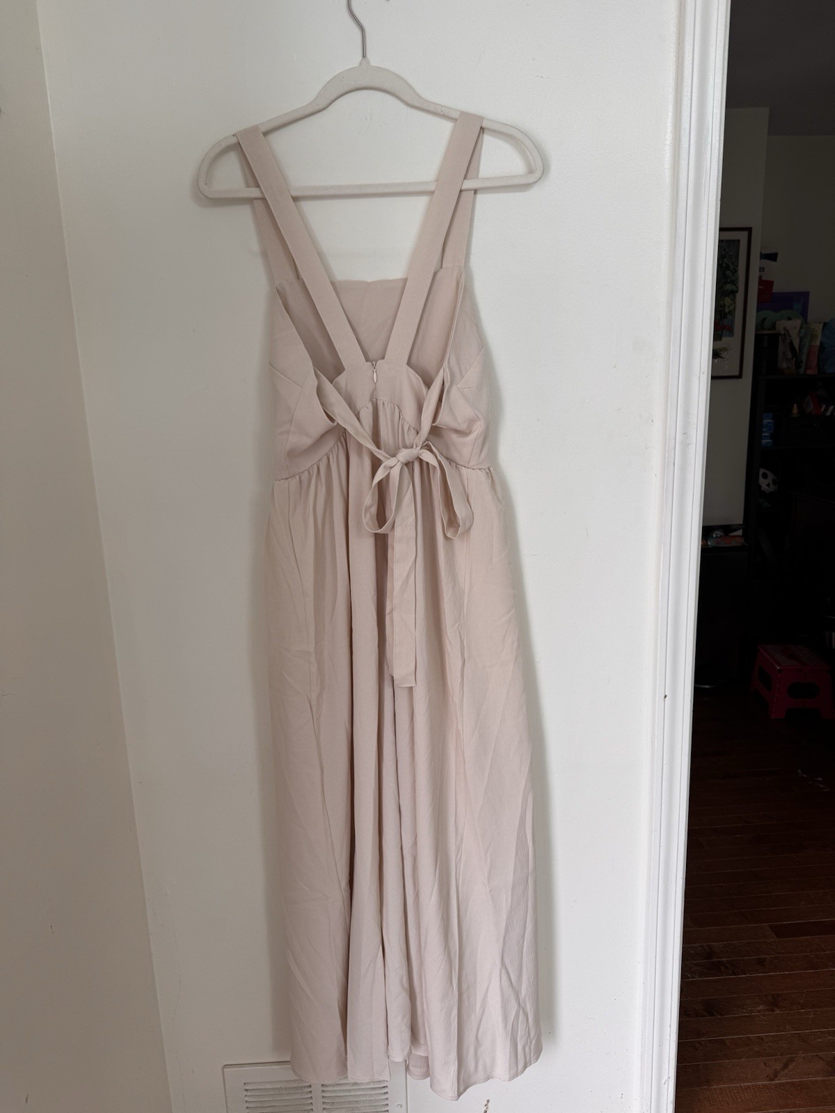 NNWM Woman Beige 100% Polyester Sleeveless Wide-Leg Jumpsuit M
