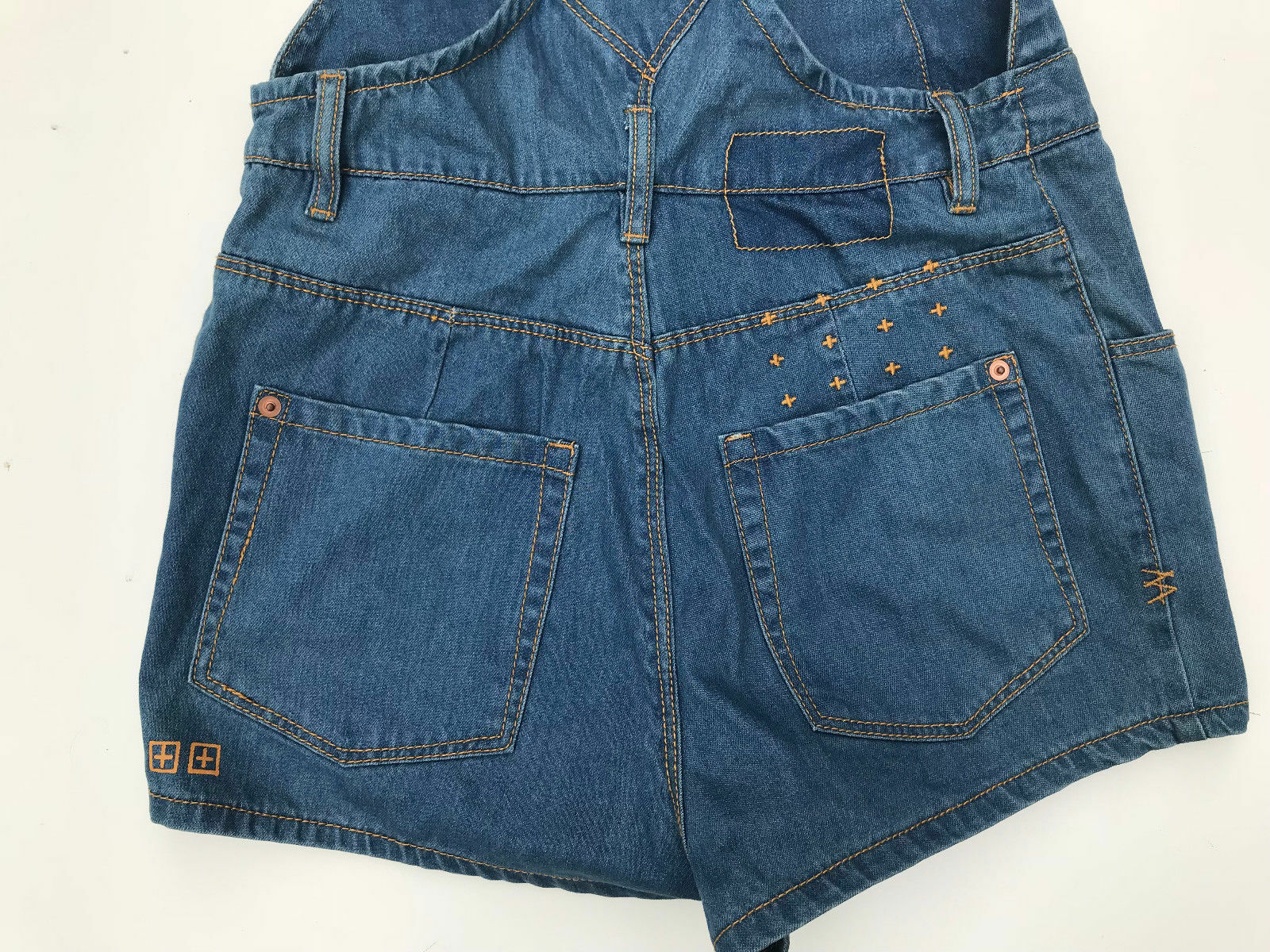 .Ksubi Dungaree Overalls ‘MIKEY SHORT DUNGAREE’ Blue NEW Size 26 AU8 US4 XS