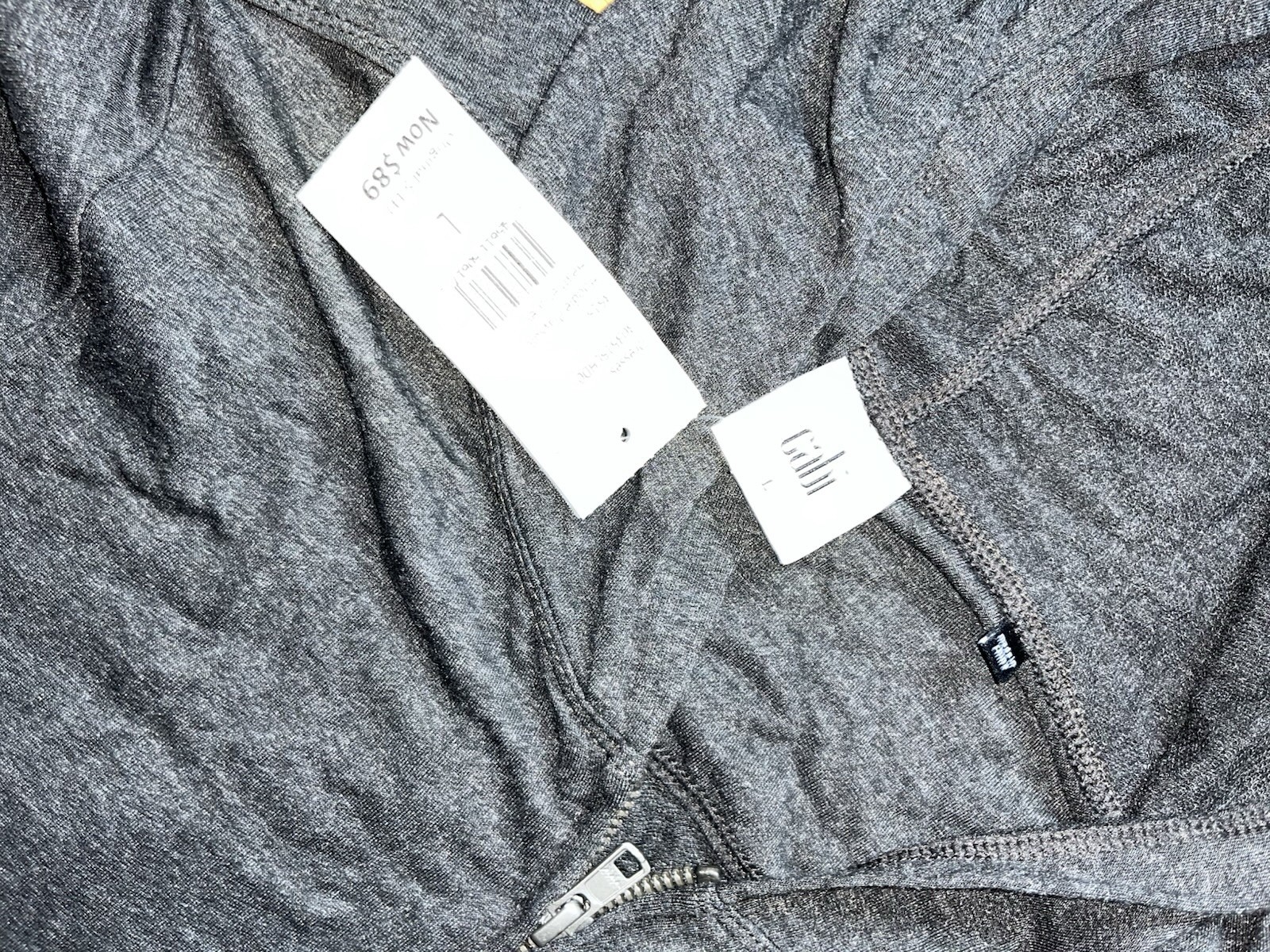 Cabi Hoodie playsuit jumpsuit womens Large heather gray knit 3515 NWT
