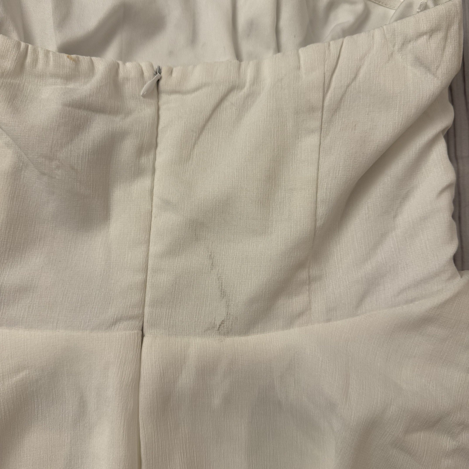Princess Polly The Rolla Romper Women’s Size 6 White Back Zip Cotton Ruffle
