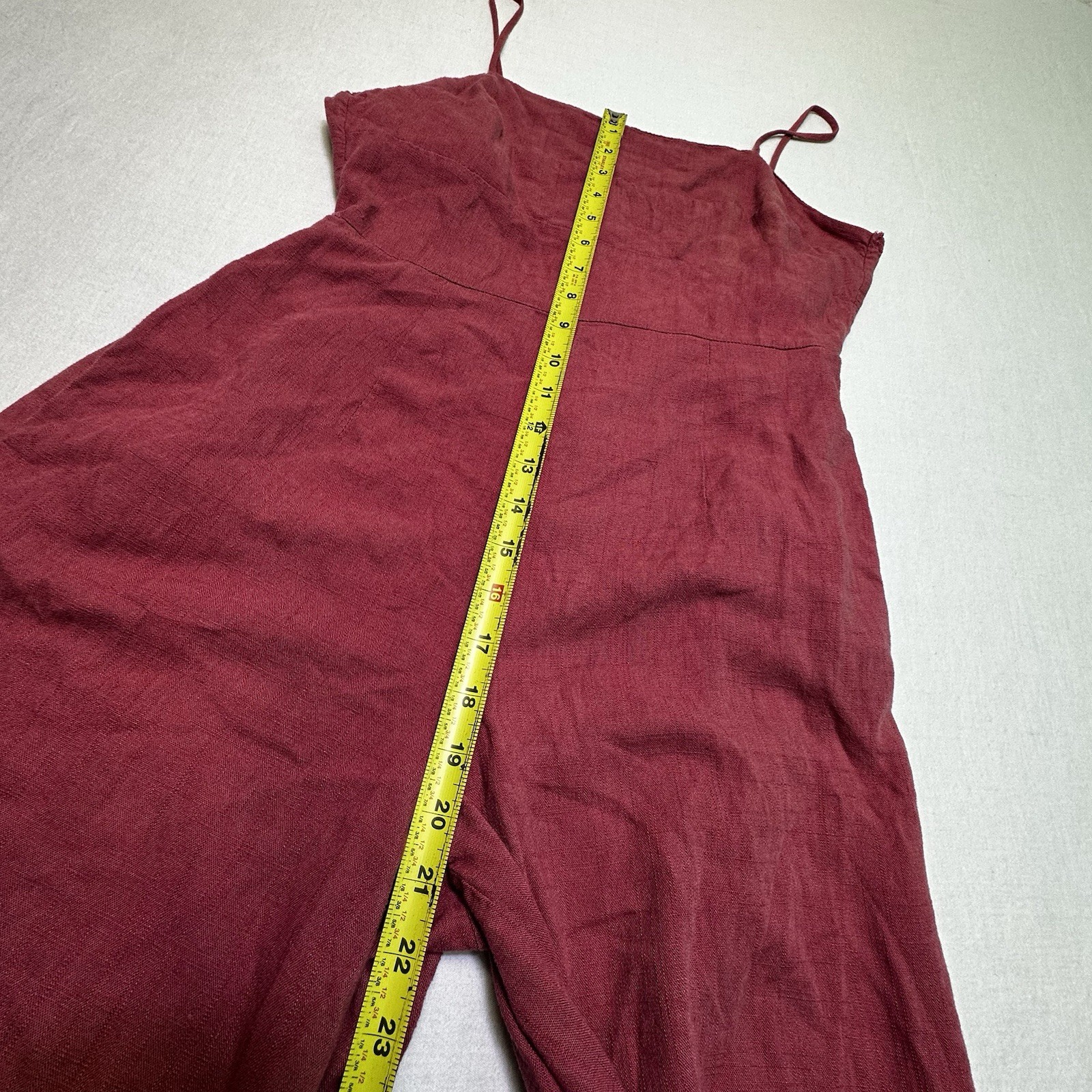 Francesca’s Audrey Parks Women’s Medium Maroon Sleeveless Pants Jumpsuit