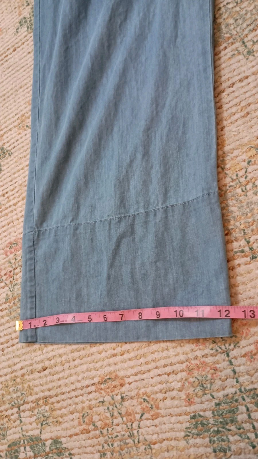 Vince Camuto Chambray Wide Leg Jumpsuit 1X Button Front Adjustable Straps