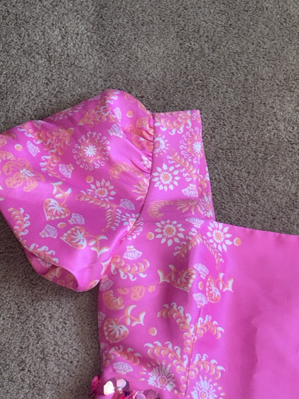 Lilly Pulitzer NWT Size Cohen Skirted Romper Sunkissed Pink Breezy Palm Engineer