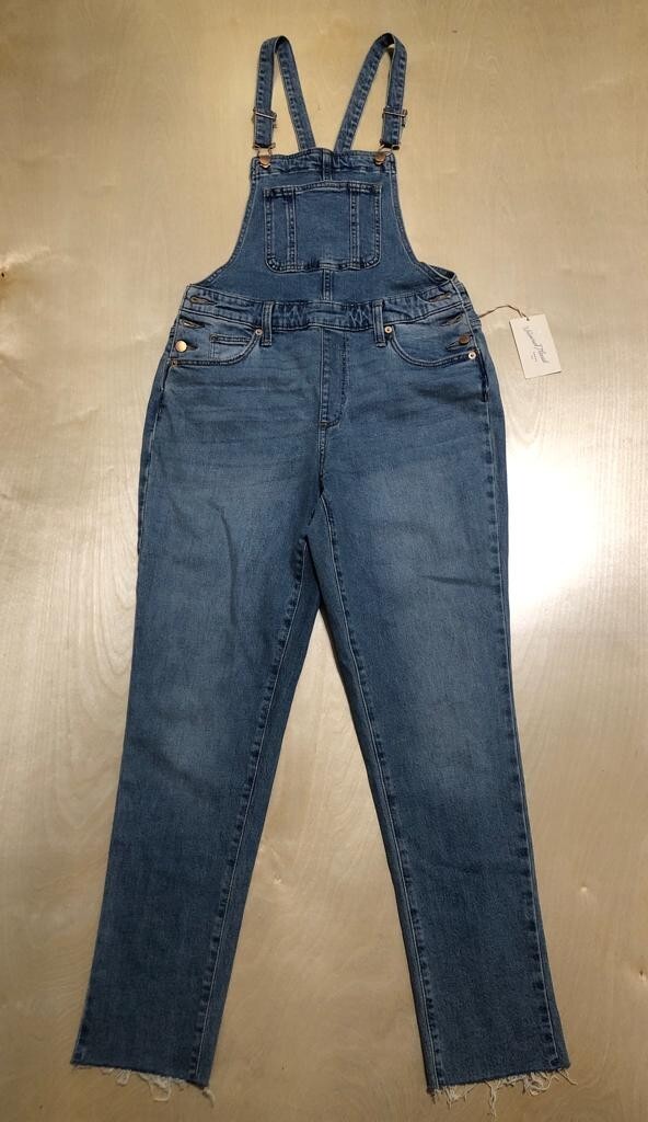 Universal Thread Women’s Blue Denim Overalls Romper Jumpsuit Size 4