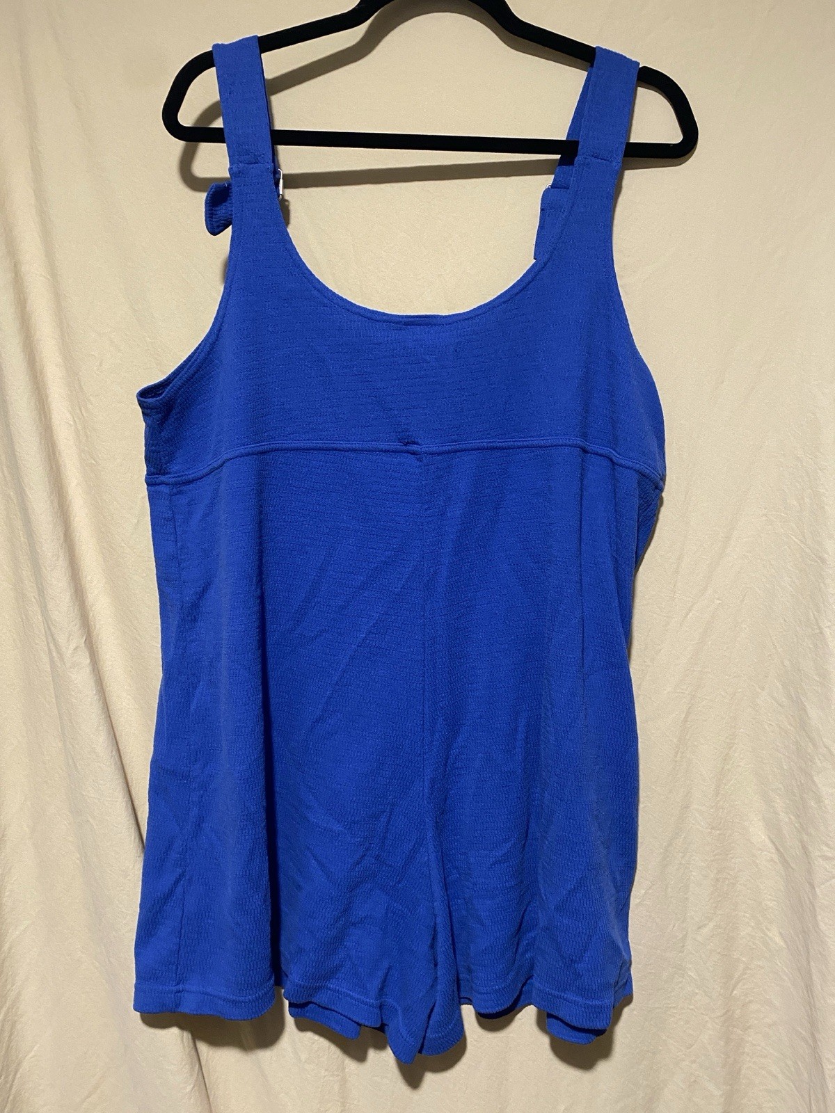 Women’s XL Blue Cloth Bibs Overalls Poly Cotton Blend Adjustable Straps