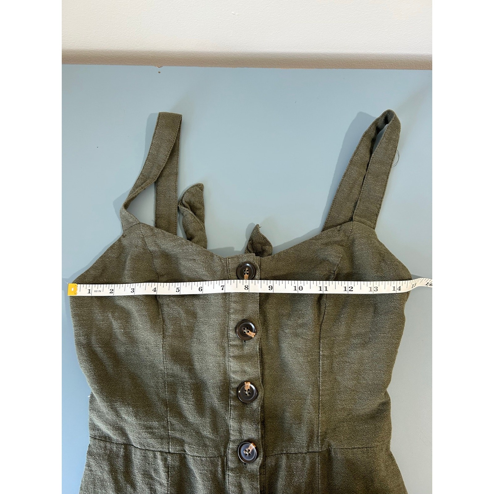 Wild Fable green jumpsuit size XS wide leg adjustable straps