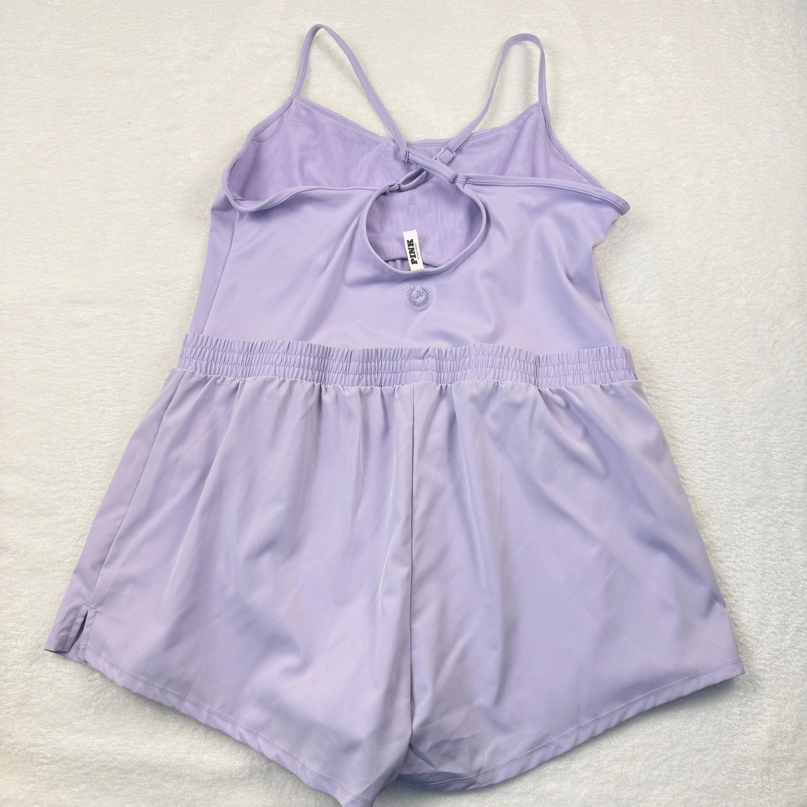 PINK Victoria’s Secret Ultimate Runsie Romper Womens XXL Light Purple