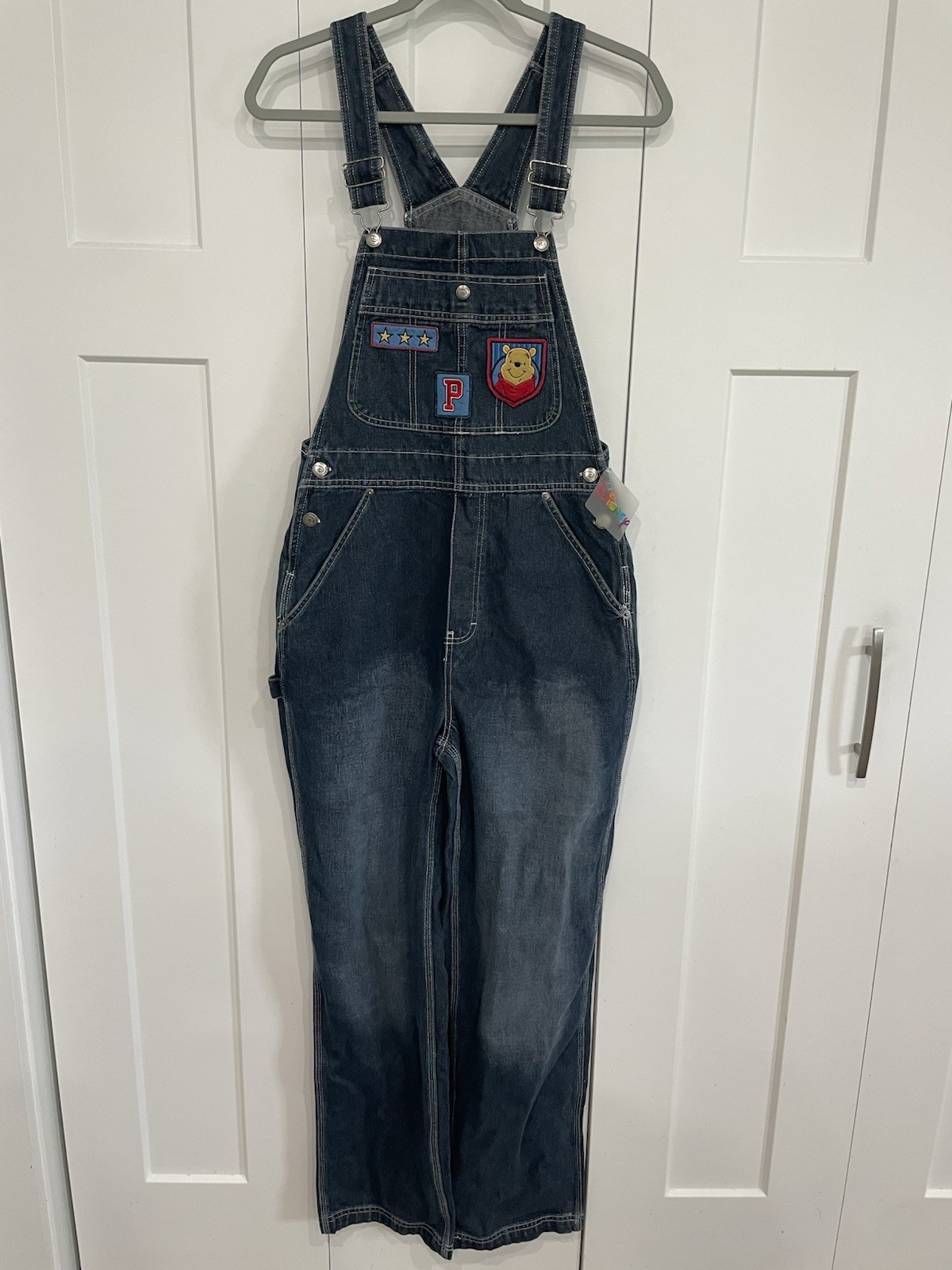 Vintage NEW Disney Winnie The Pooh Women’s Denim Overalls Size Small
