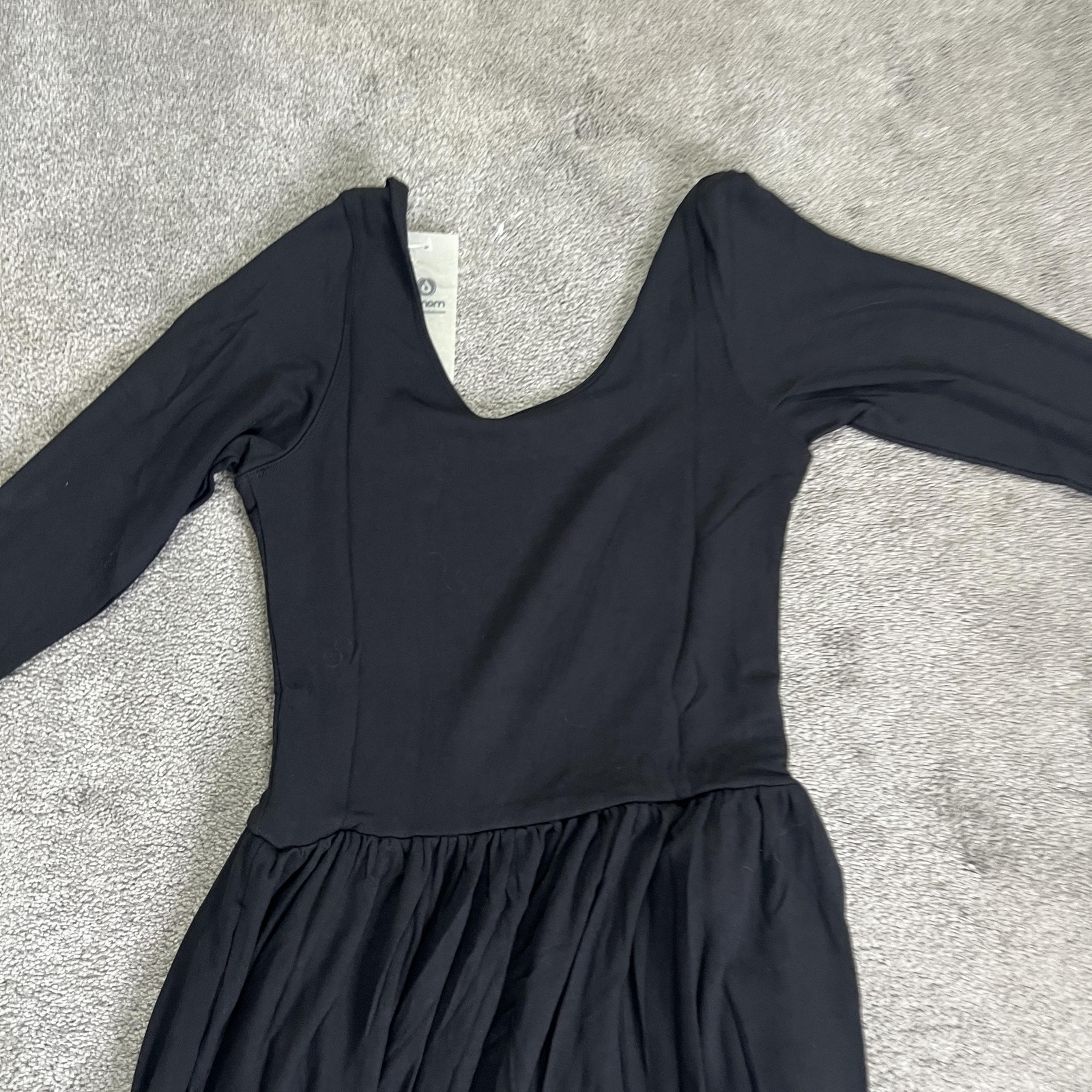 Mono B Jumpsuit Womens Small Black Long Sleeve Scoop Neck Soft Modal KPZ12380