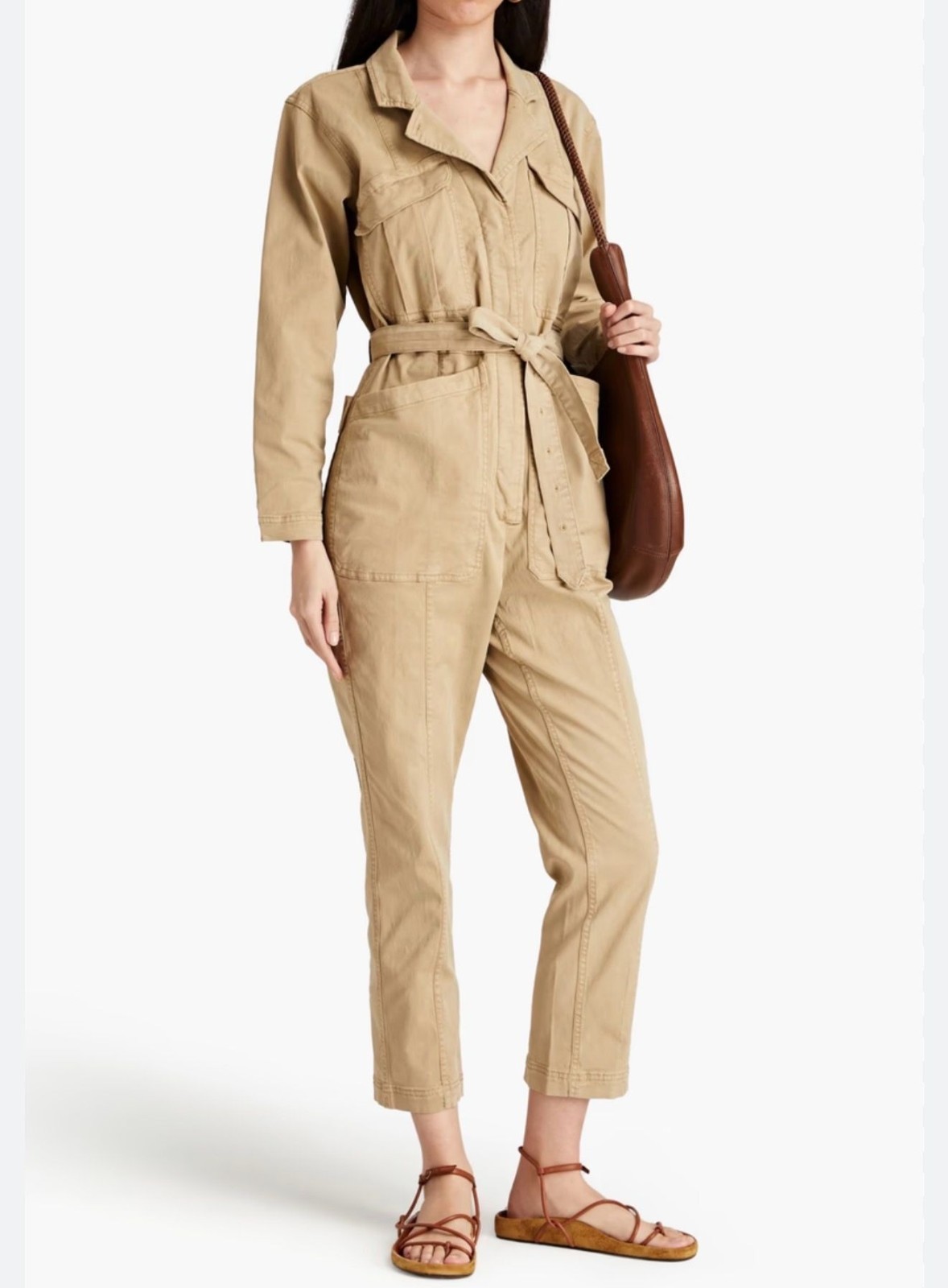 Alex Mill Beige Expedition Utility Jumpsuit Women’s Size S O48