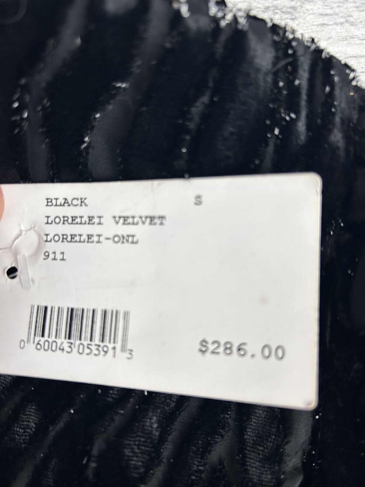 SAYLOR Small Black Velvet V Neckline Burnout Romper New With Tags $286