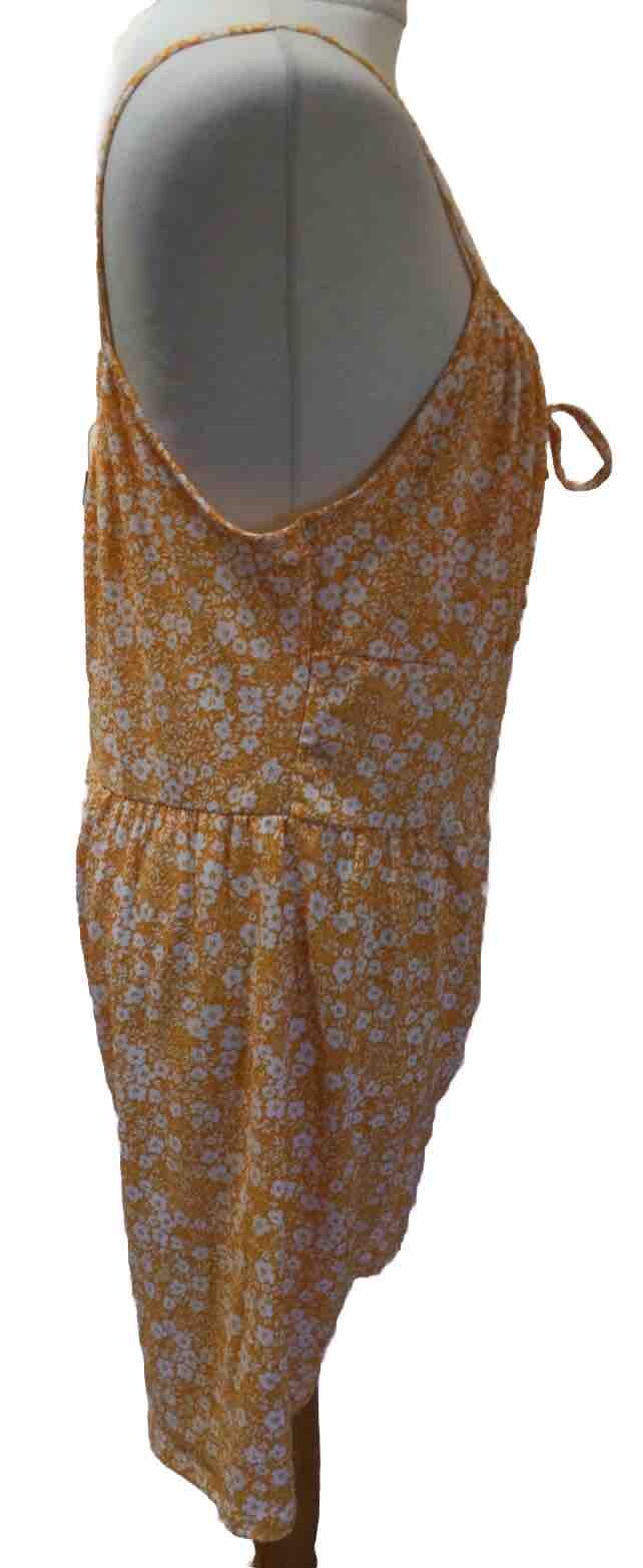 PRIMARK Yellow Mix Shortie Jumpsuit Floral Strappy BNWTS U.K. 18 FREE P&P