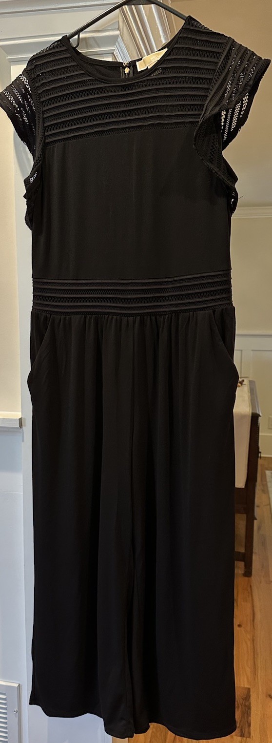 Michael Kors Jumpsuit Womens Size Large Wide Leg Zipper Back