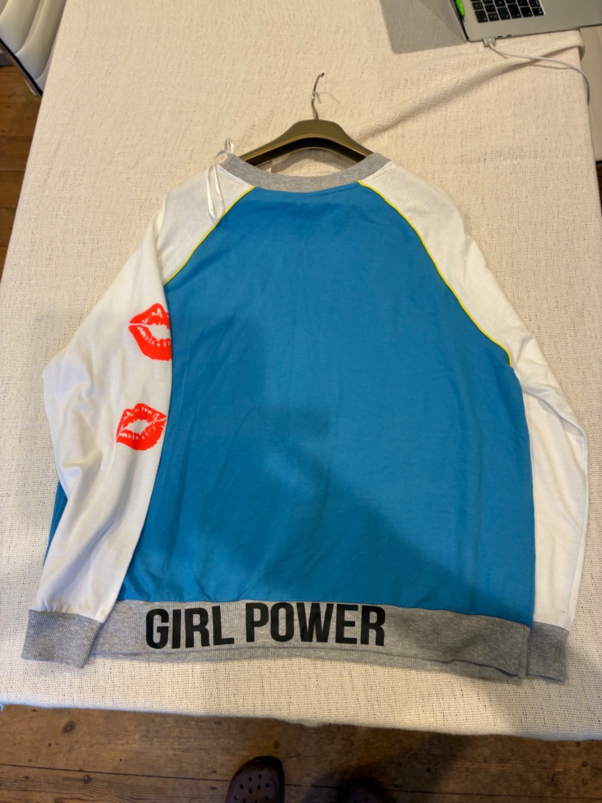 BNWT Betty Boop Girl Power adorable rare Pyjama Loungewear Set Grey/Blue XL