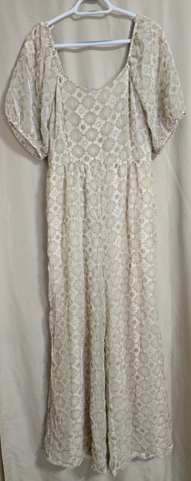 Women’s Ivory Full Length Wide Leg Jumpsuit By Exclusive Piper & Scott With…