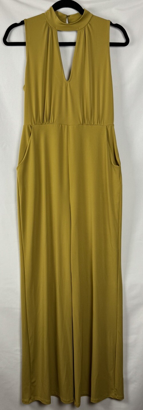 Forever 21 Women Gold Jumpsuit Romper Size Medium RN 94981