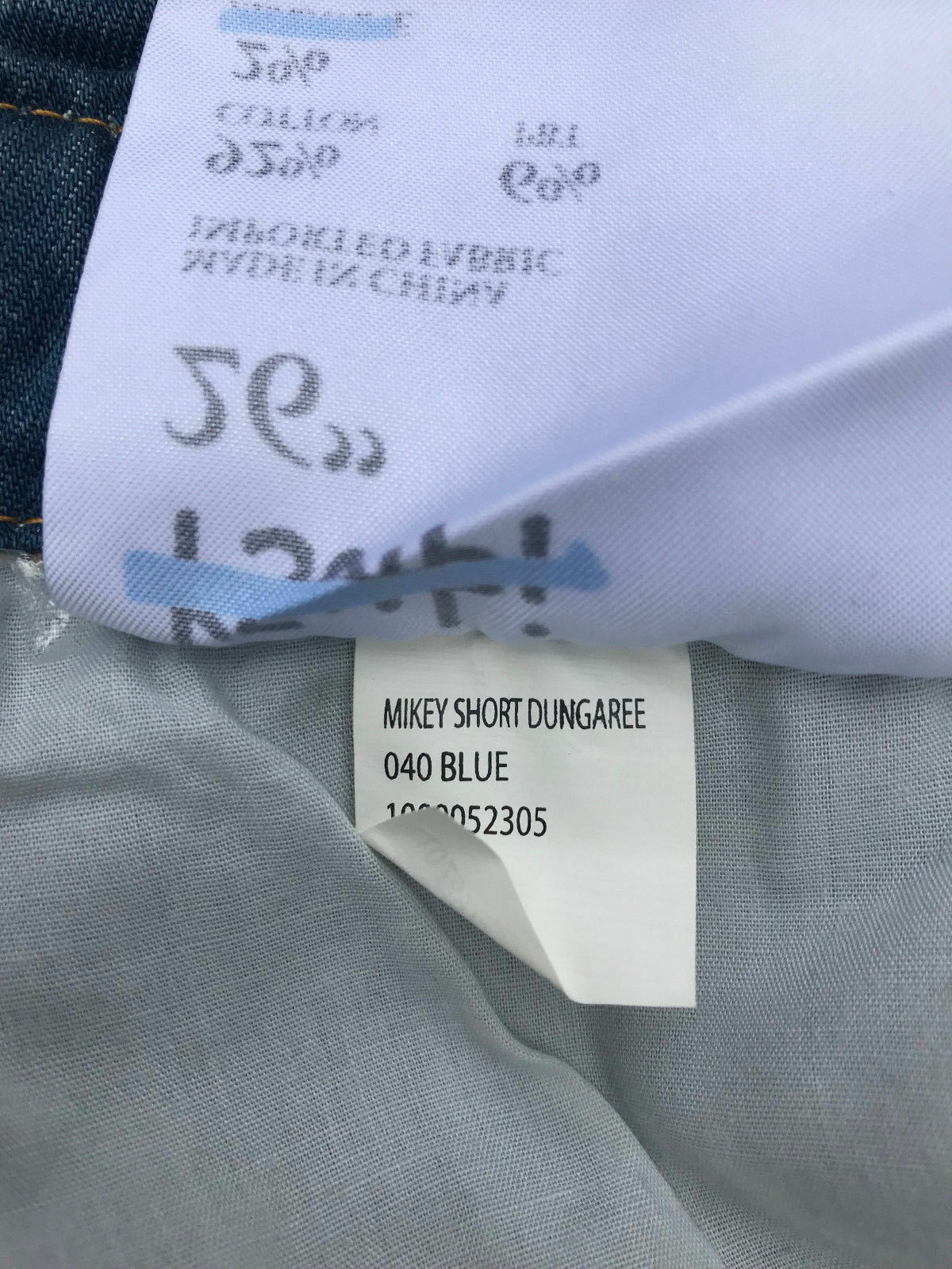 .Ksubi Dungaree Overalls ‘MIKEY SHORT DUNGAREE’ Blue NEW Size 26 AU8 US4 XS