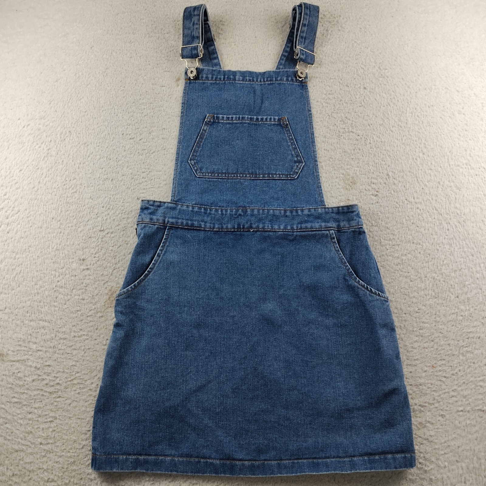 Umgee Denim Bib Overalls Mini Skirt Cowgirl Boho Size Medium