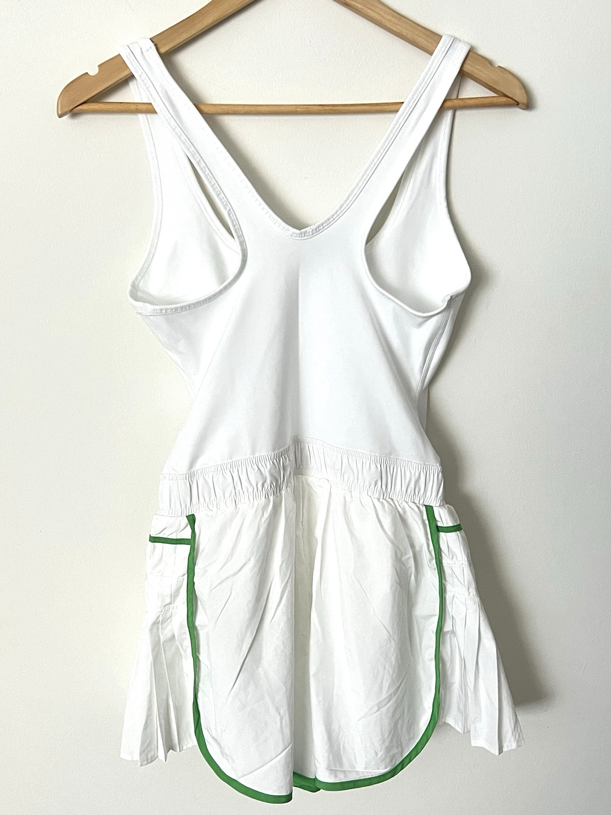 Free People Movement Easy Tiger Tennis Womens M White Shortsie Romper Pickleball