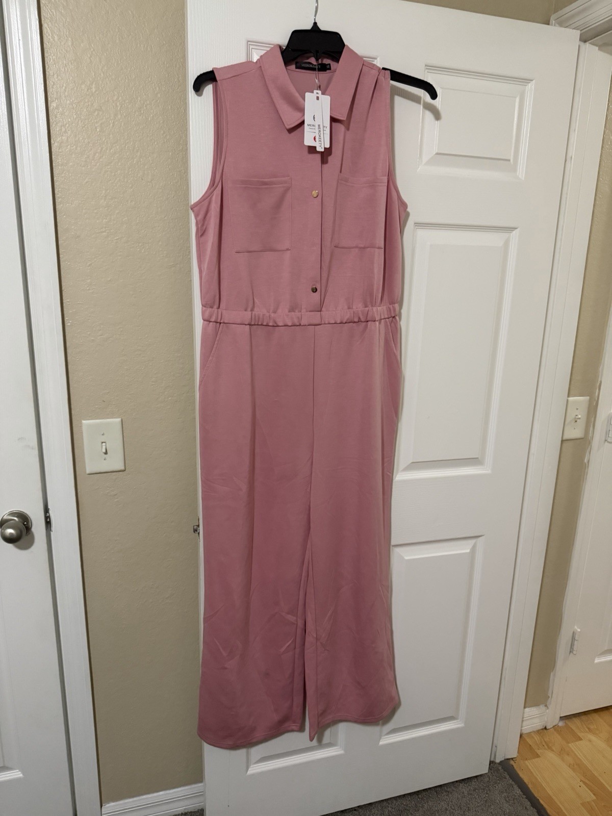 Merokeety – New Pamts Set One Piece Size XL Light Pink NWT