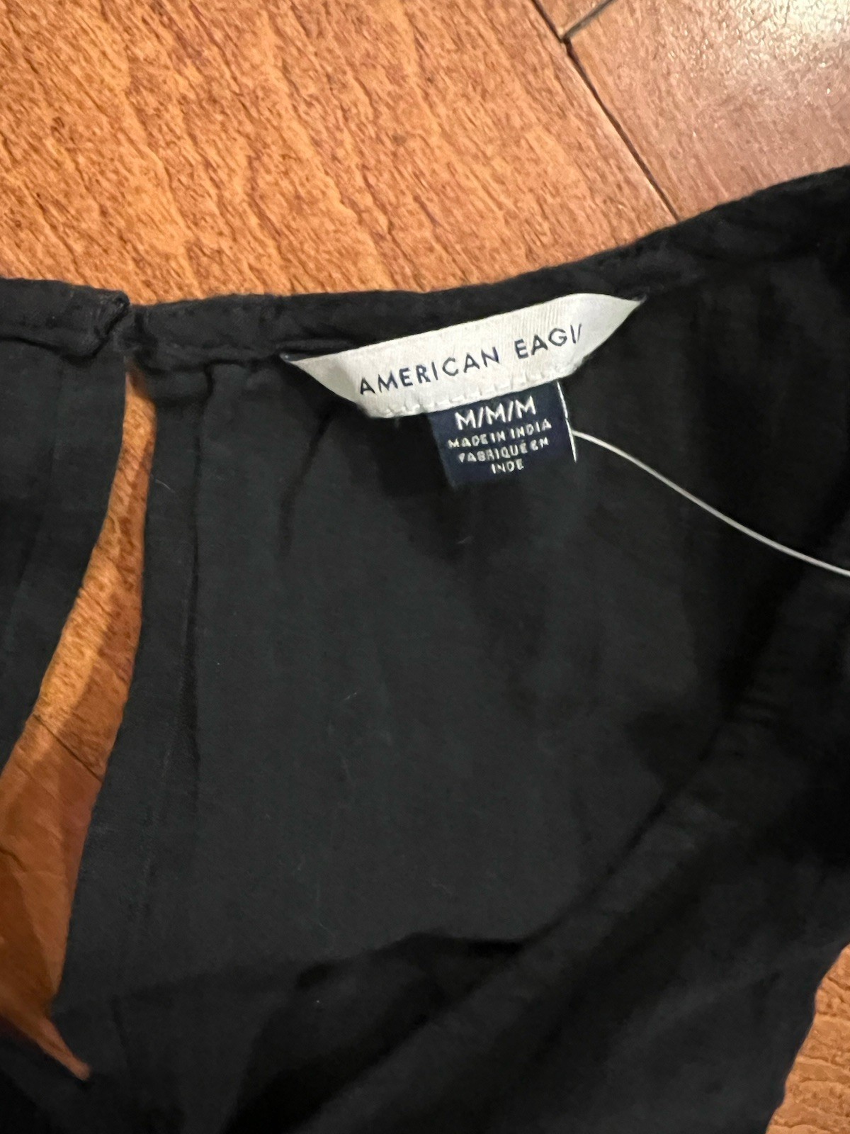american eagle jumper- wide leg- tie front- elastic waist- med