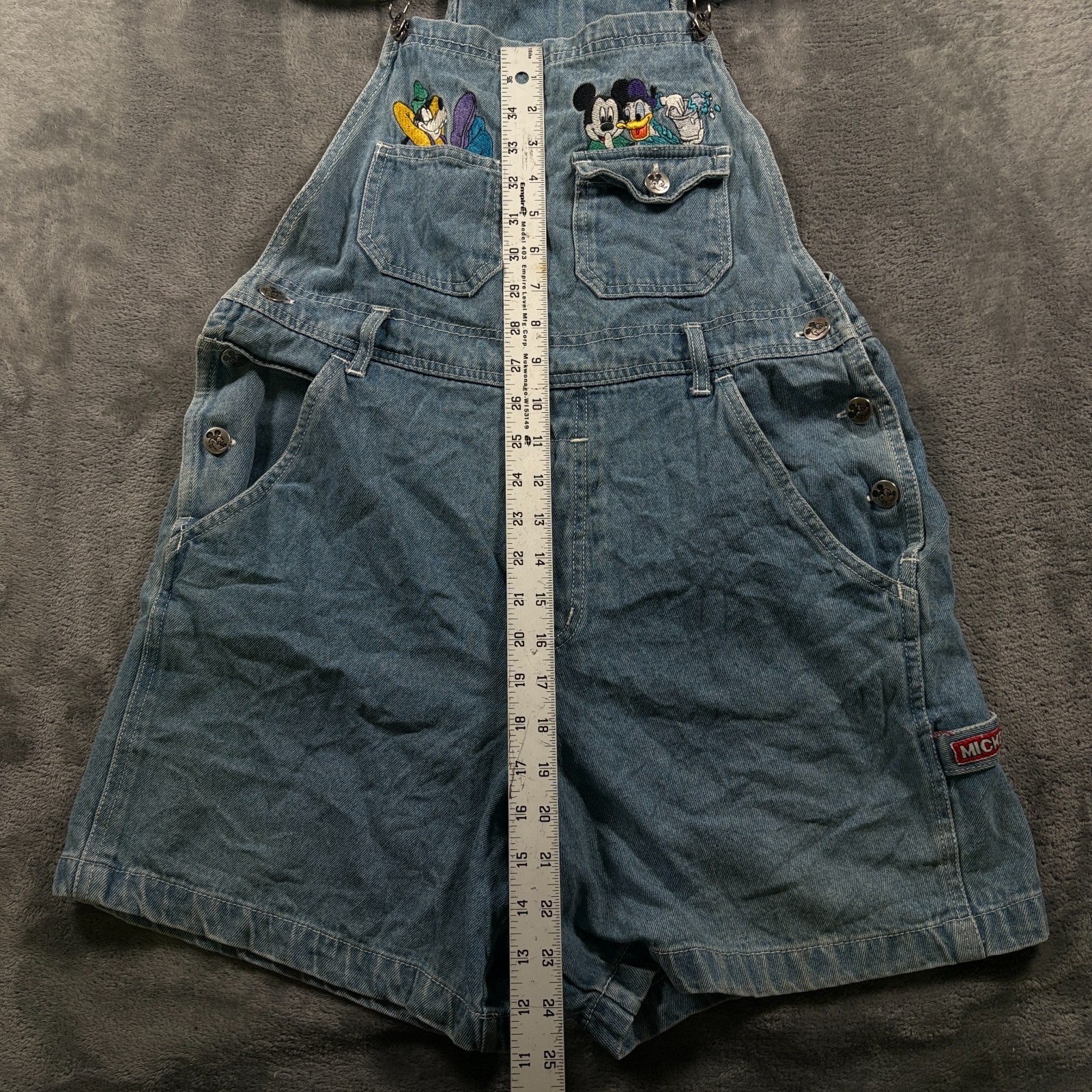 Vintage Disney Mickey + Friends Unlimited Overall Shorts Women Medium Romper