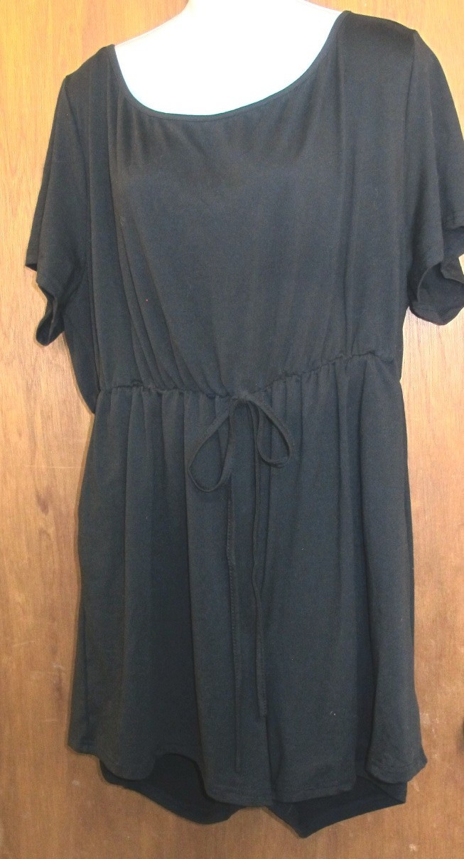 Unbranded Black Playsuit Romper ~ Ladies 3XL ~ Drawstring, Pull Up