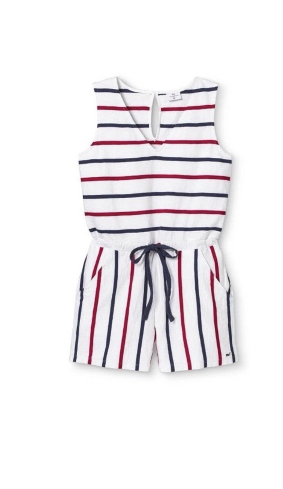 Vineyard Vines for Target Women’s Red, White & Blue Stripe Sleeveless Romper M