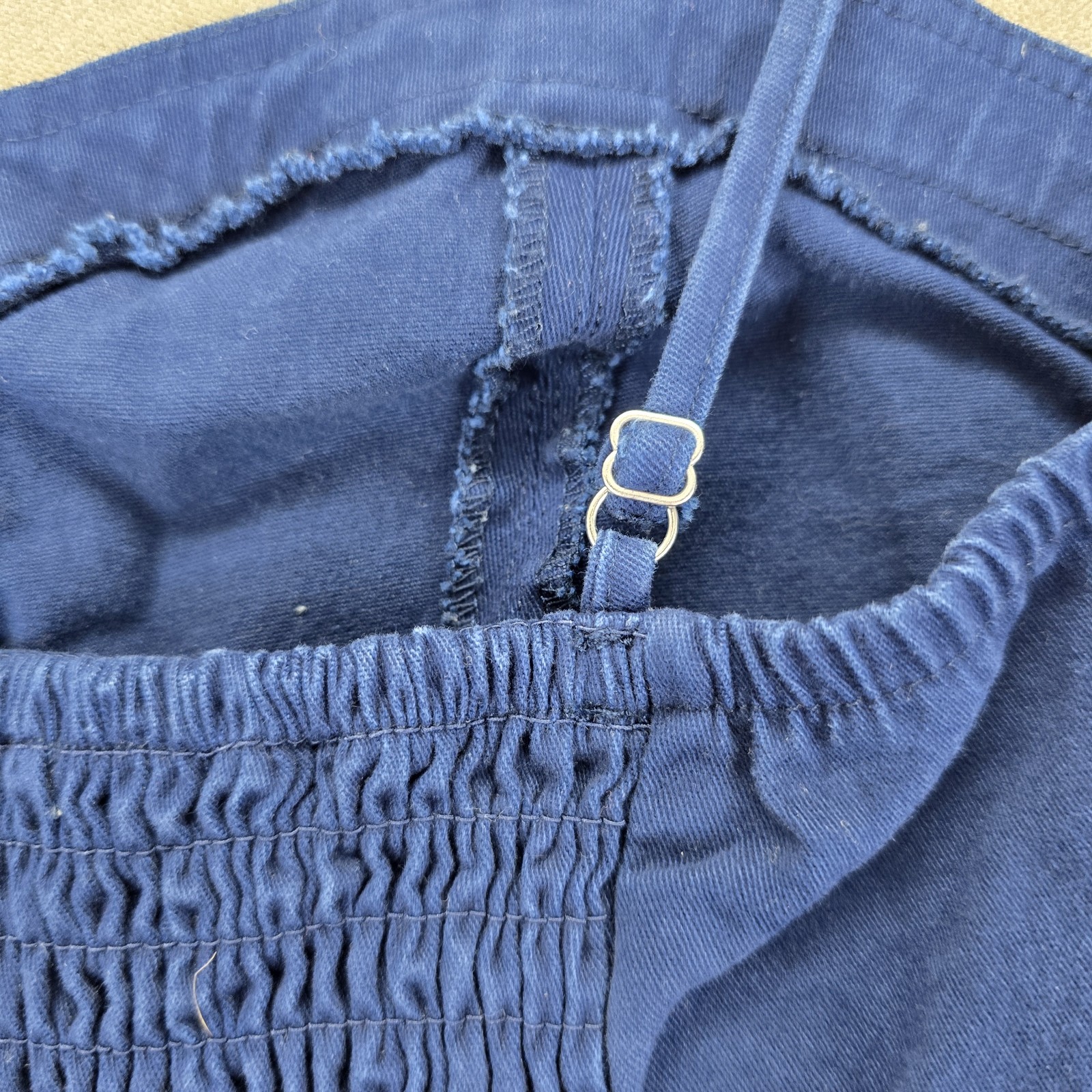 Copper Key Womens 60s Style Tank Top Shorts Romper Navy Blue Size Small