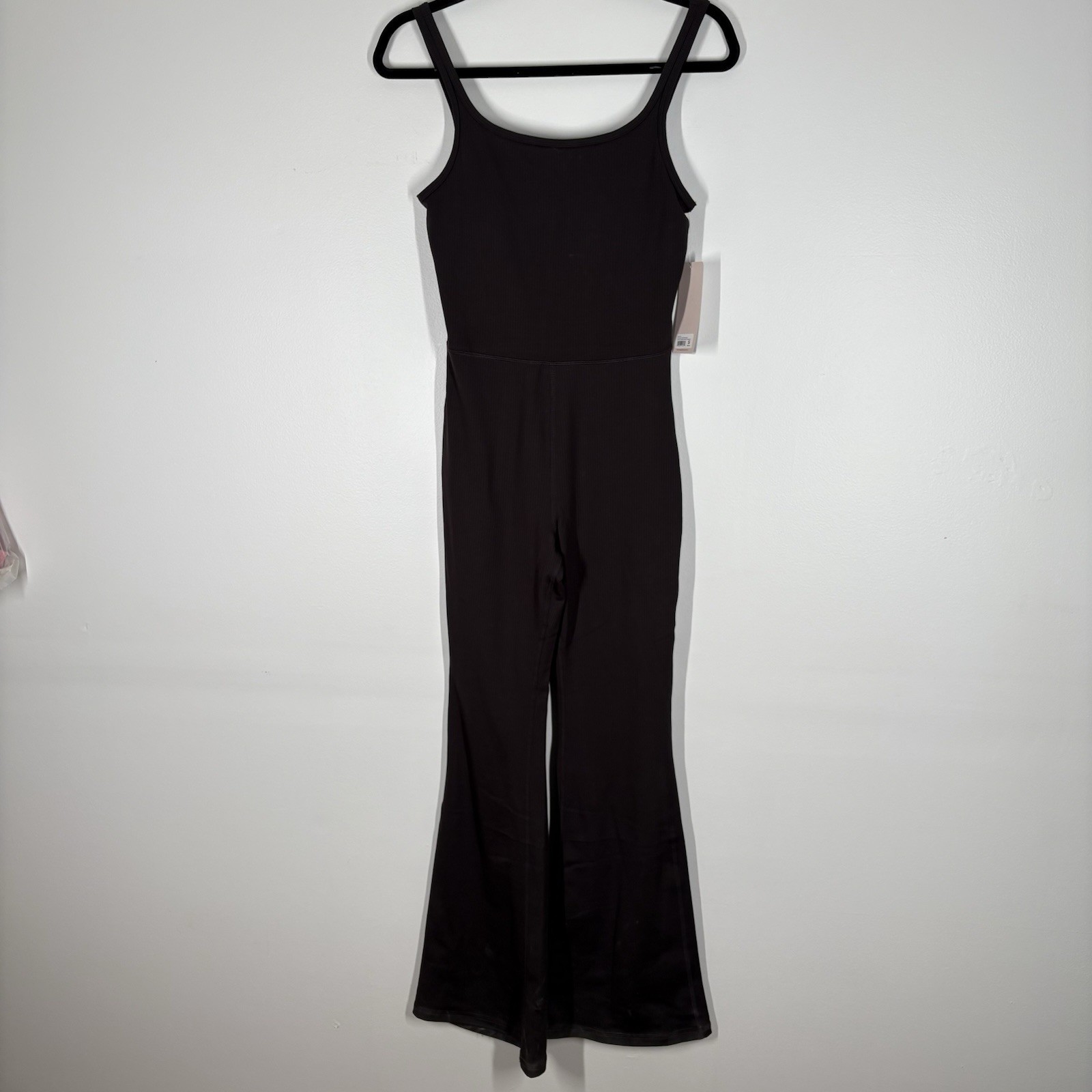 Yogalicious Women S Chocolate Mousse Felix Lux Rib Scarlett Flare Jumpsuit NWT
