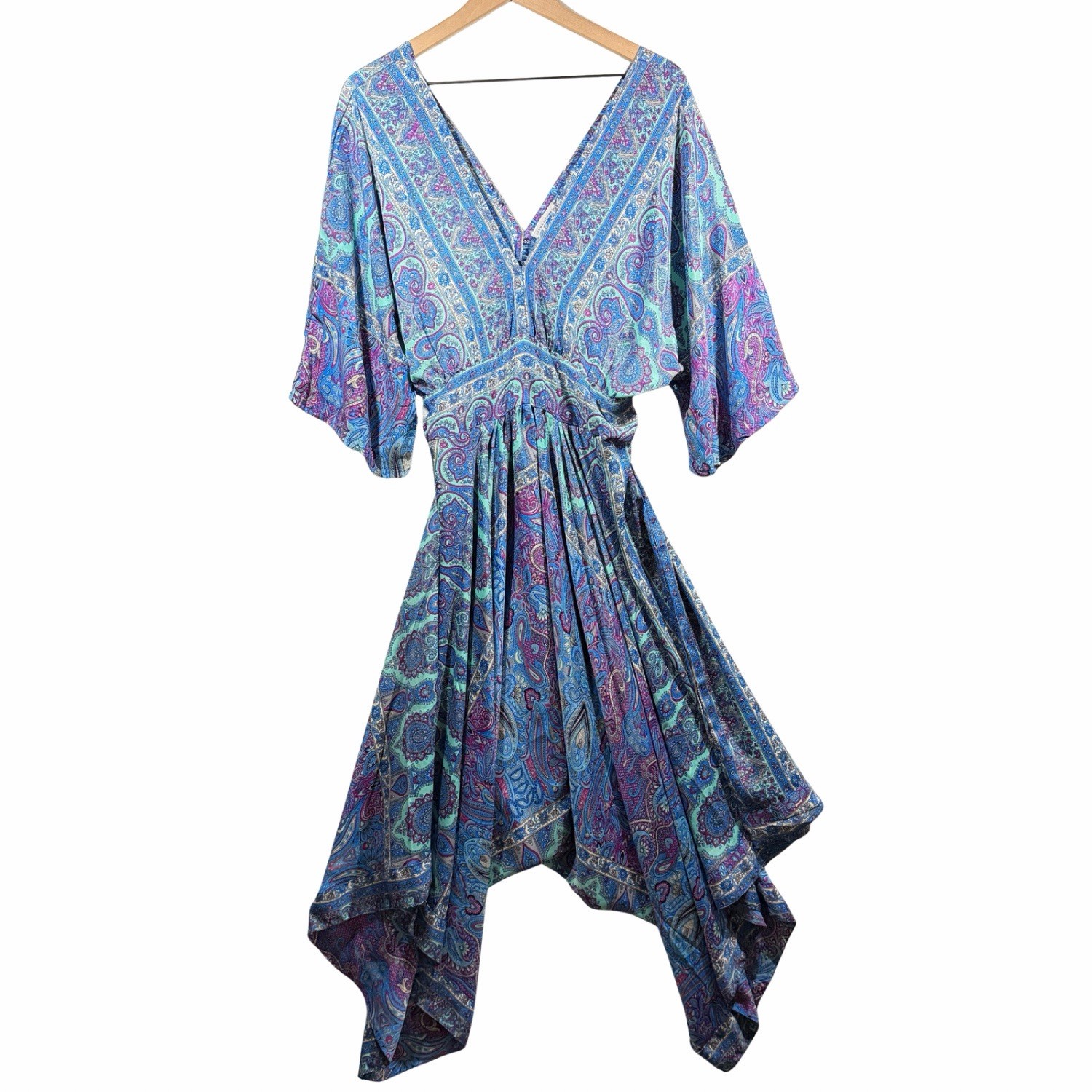Karma Highway Boho Jumpsuit Blue Print Gypsy Flowy OS Women’s