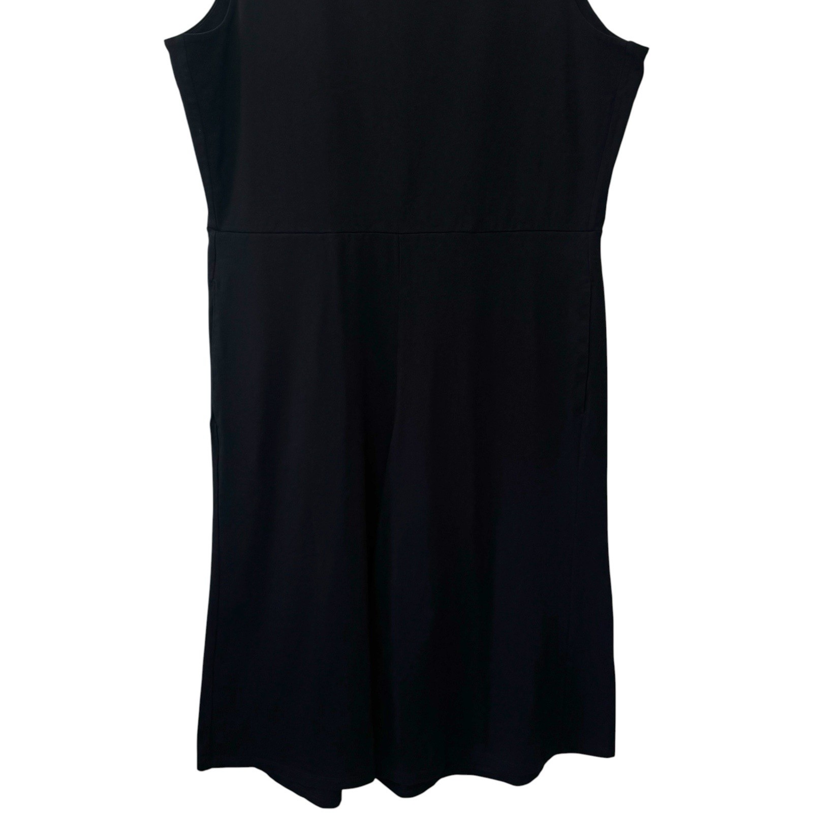 Eileen Fisher Stretch Jersey Knit Wide Leg V-Neck Jumpsuit Capsule Minimalist L