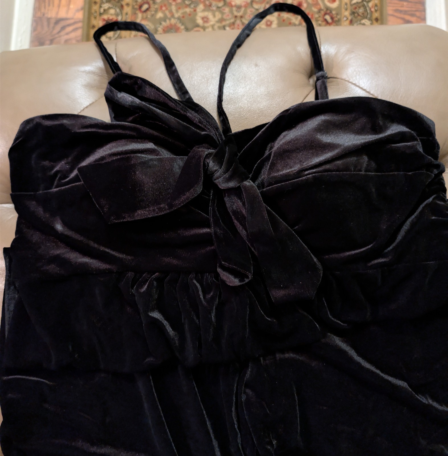 Womens Stretch Velvet Halter Jumpsuit Size XL JET BLACK