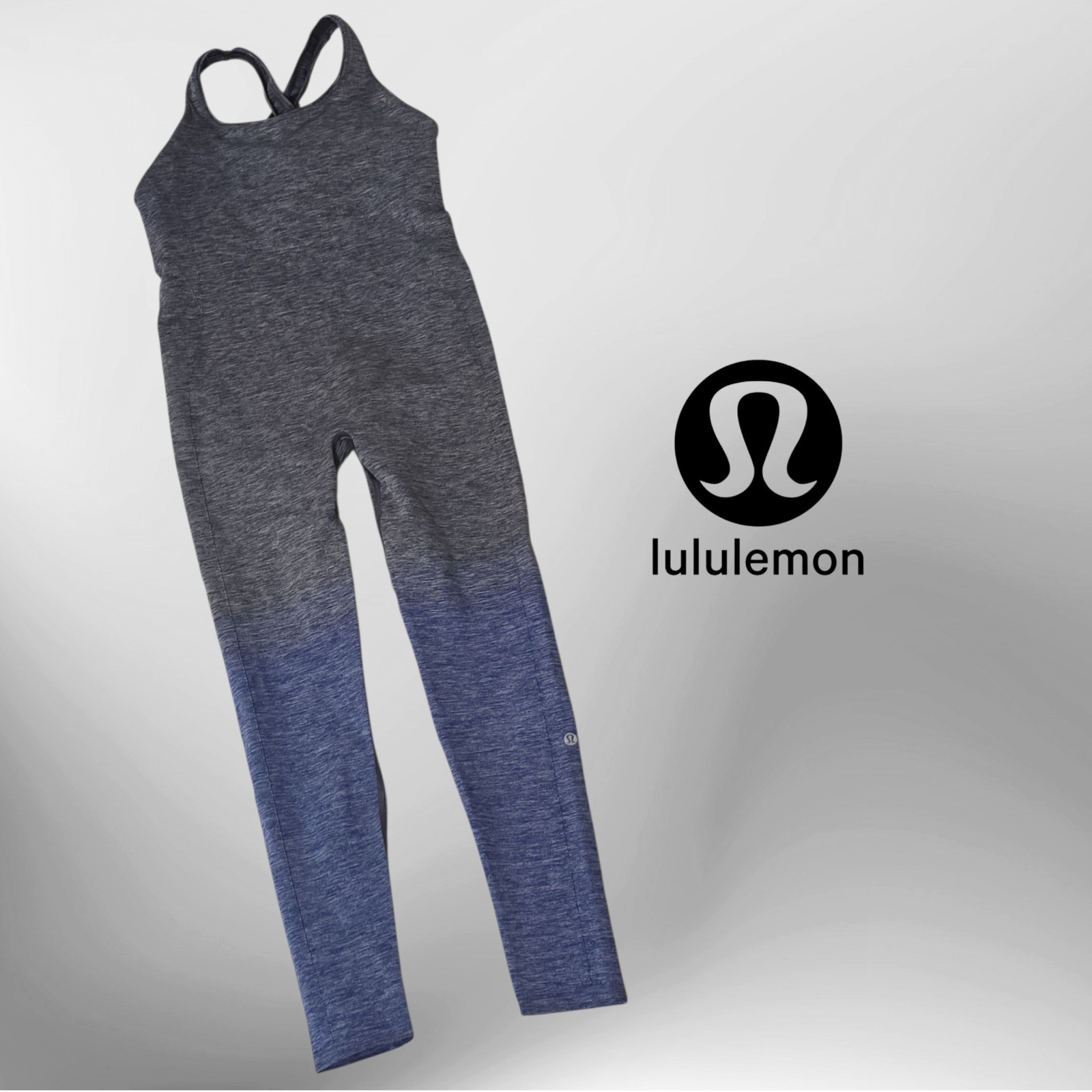 Lululemon Balance + Resist Jumpsuit Womens Midnight Navy Psychic Ombre 8 LW1AOIS