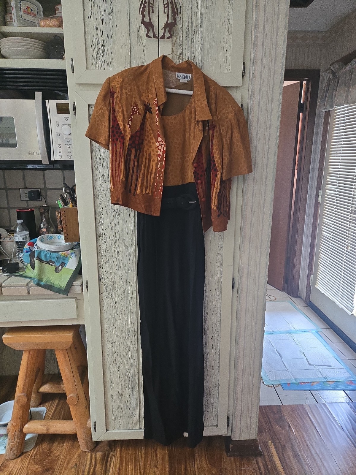 Menu Jumpsuit With Short Sleeve Giraffe Jacket