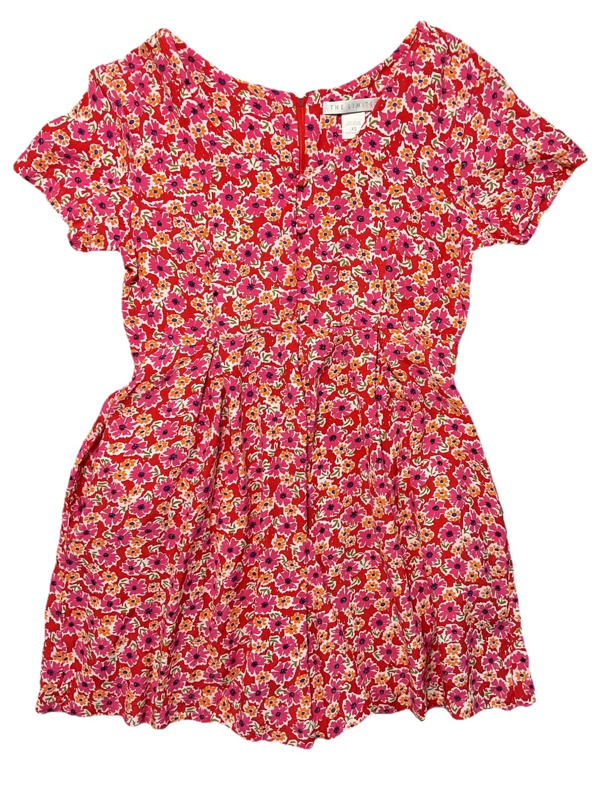 Y2K Floral Skort Romper XS Pink Coquette Babydoll Cottagecore Fairycore