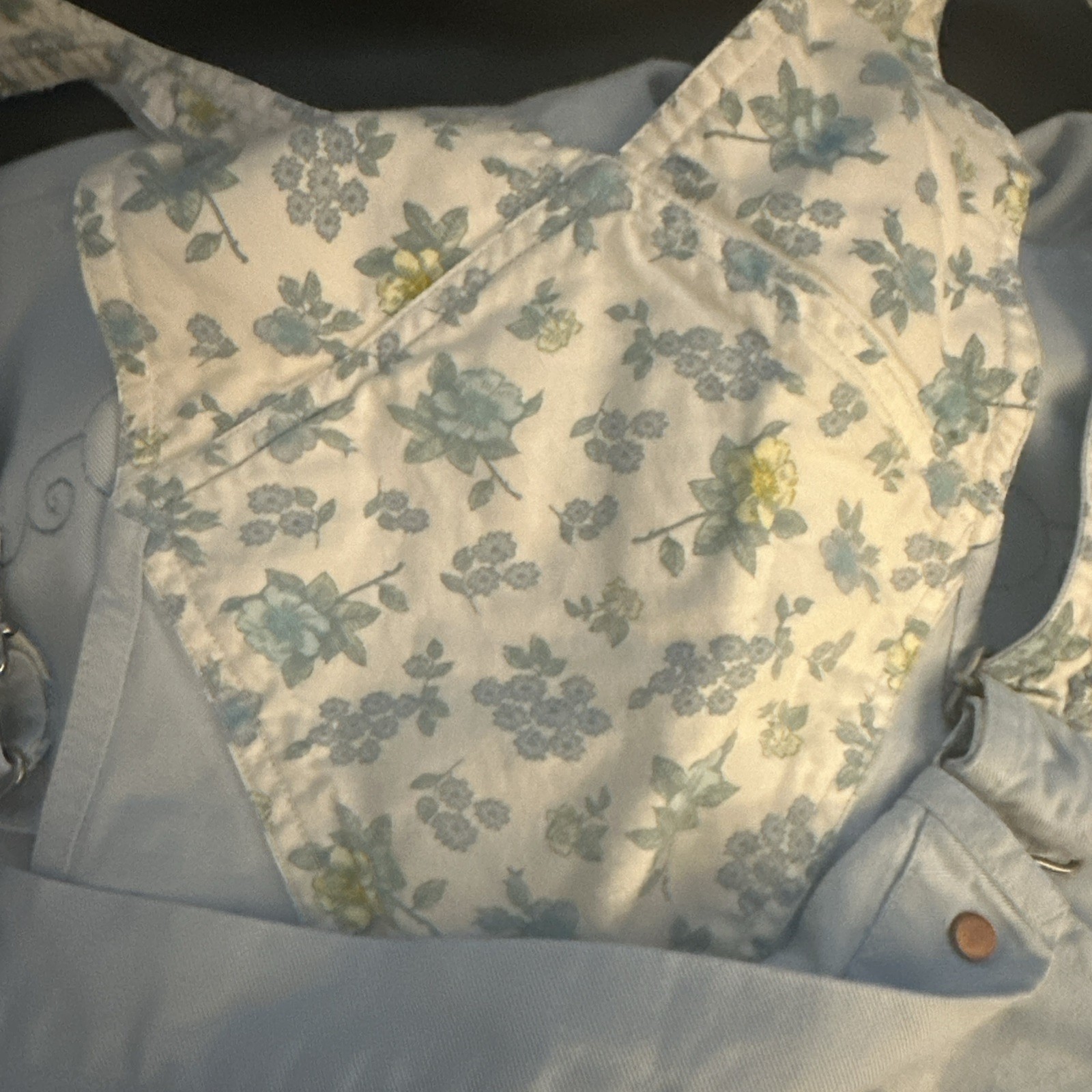 Vintage Disney Store Pooh & Pals Eeyore Bib Overalls Blue 90s Women’s Size XL