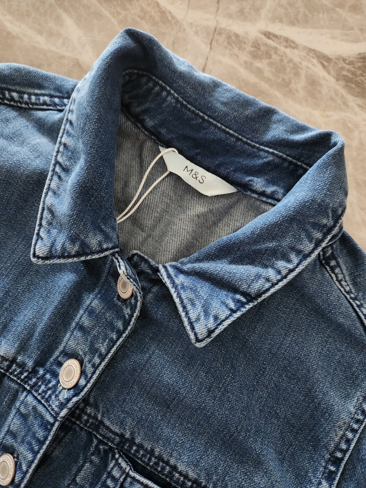 M&S Denim Belted Jump Suit ~ Size 14 Regular