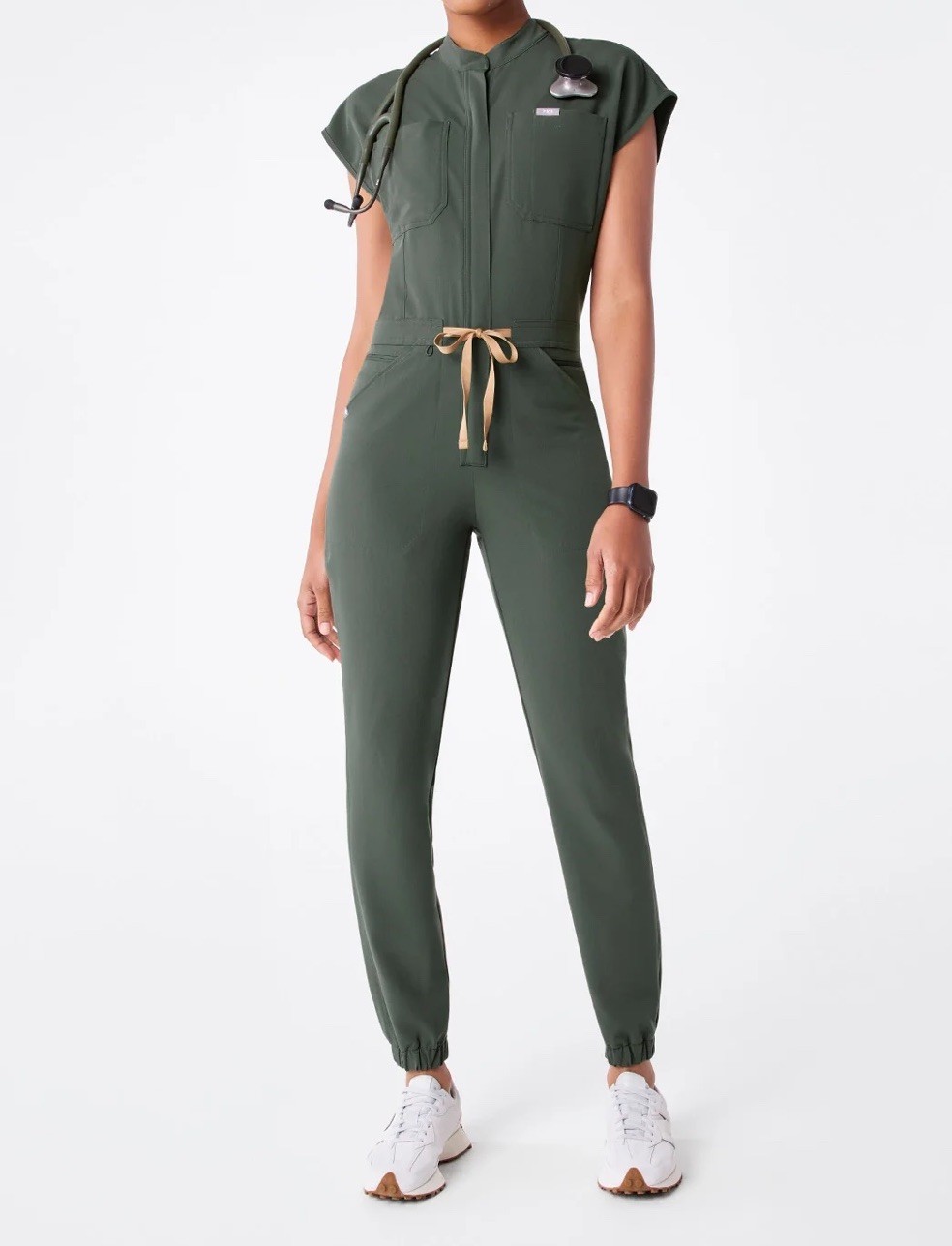 Figs Scrubs Moss Green Rafaela Jumpsuit – Cargo Scrub S NWOT