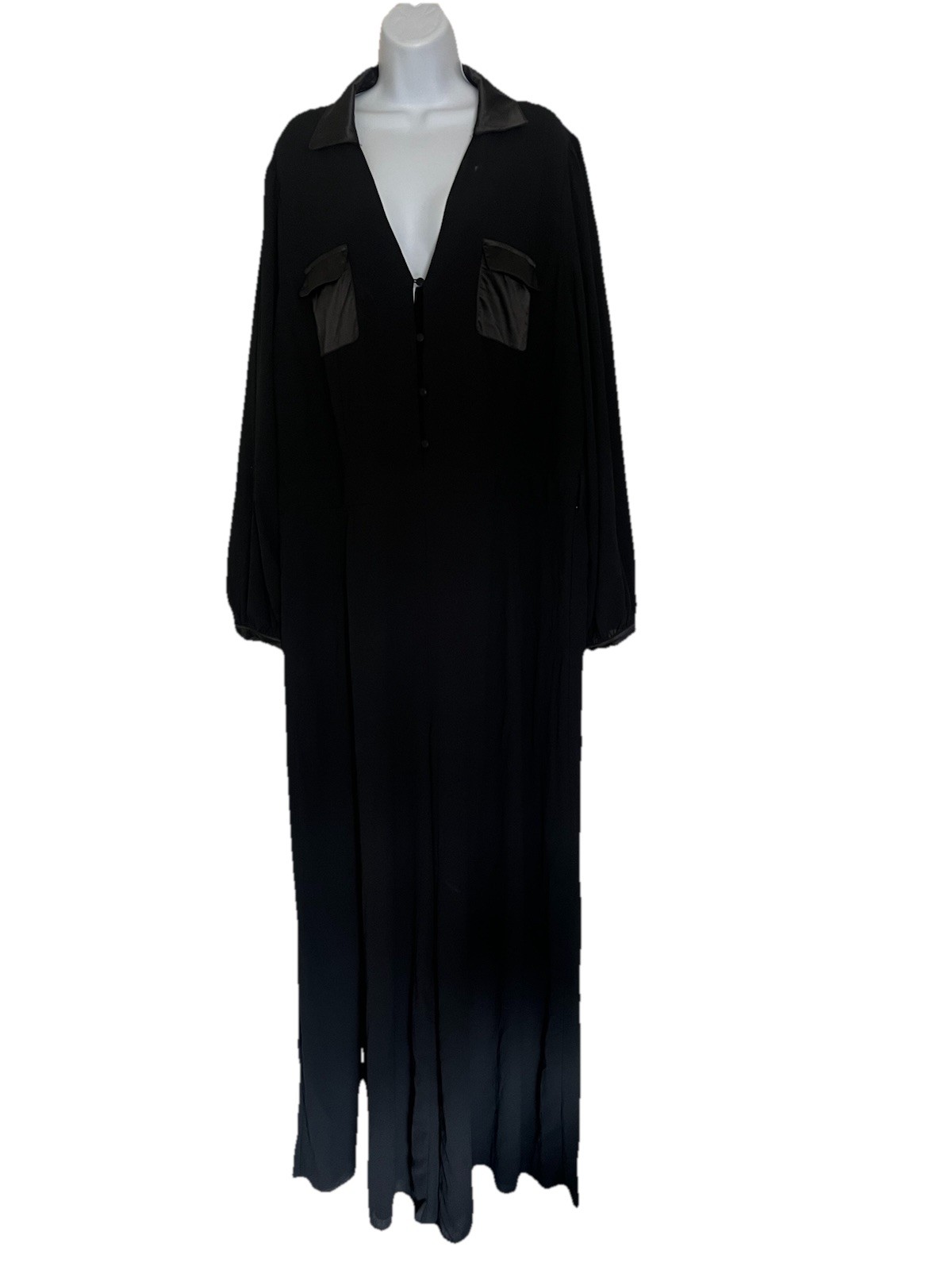 Women’s Black FASHION NOVA Jumpsuit wth Matching Belt. 3X, 97% Polyester/ 3% Spa
