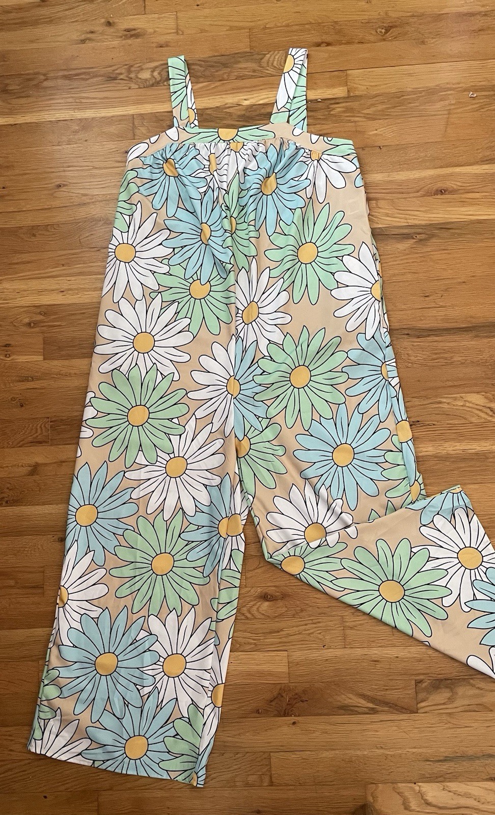 Dopamine Dress Retro Floral Daisy Wide-Leg Sleeveless Jumpsuit Multicolor M/L