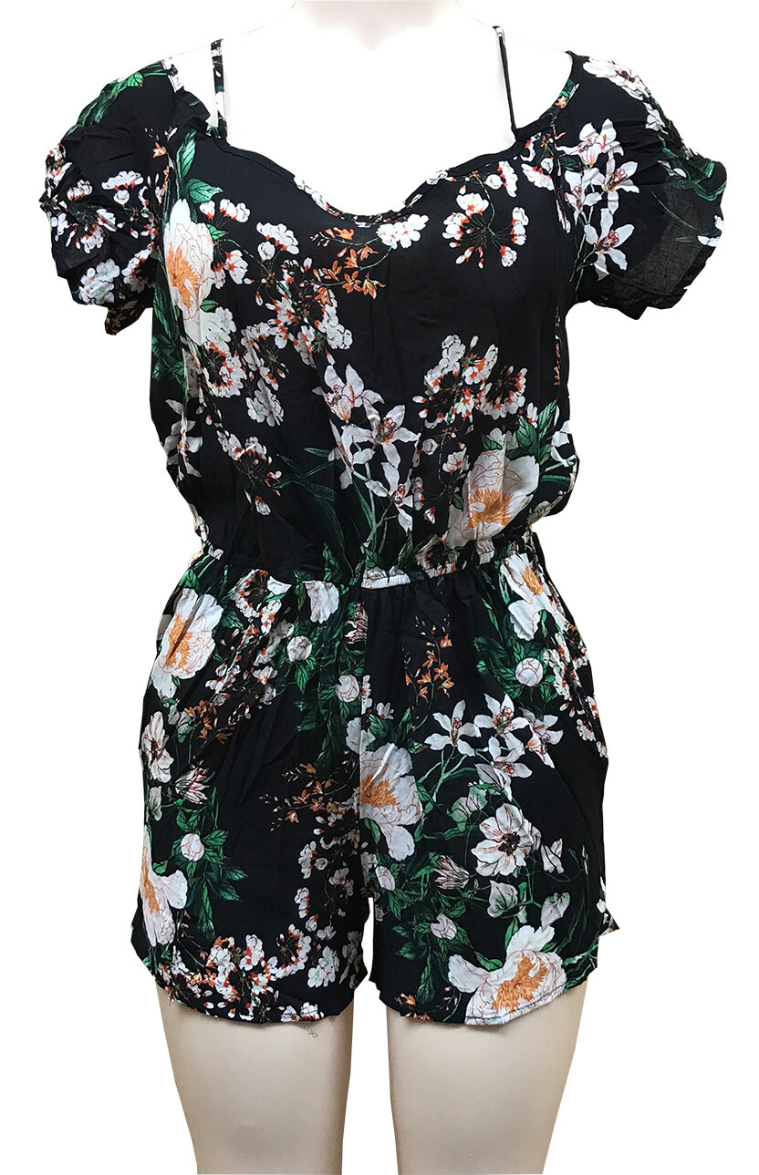 Women Floral Playsuit Jumpsuit Romper Holiday Summer Casual Shorts Sundress
