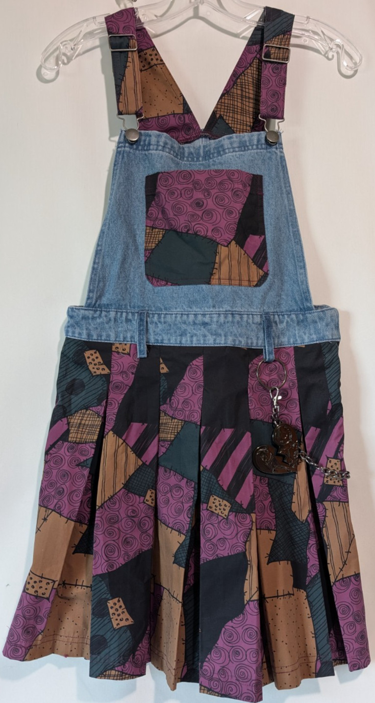 Disney Her Universe The Nightmare Before Christmas Sally Denim Overall Skirt Med
