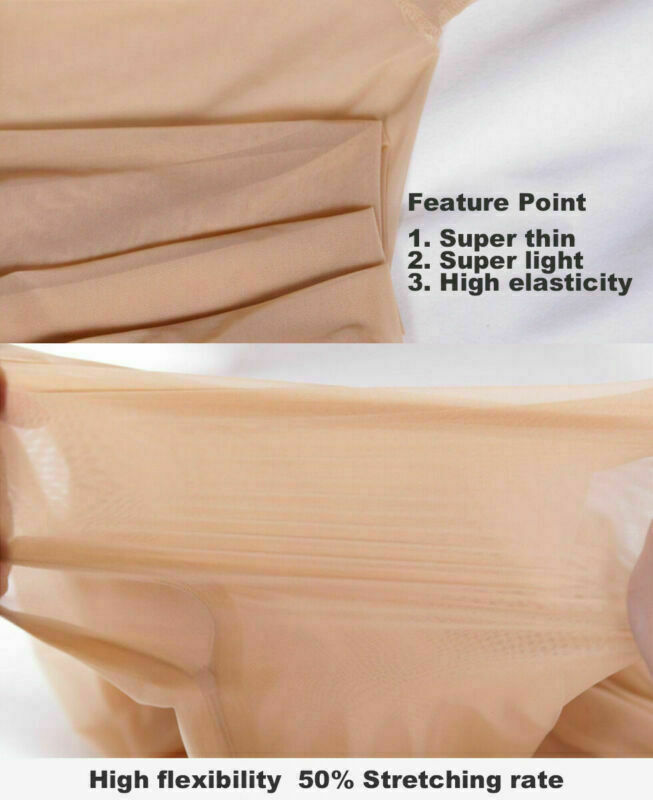 Plus Size 2-Way Zipper Bodysuit Sheer Full Body Stocking Zentai Costume Jumpsuit