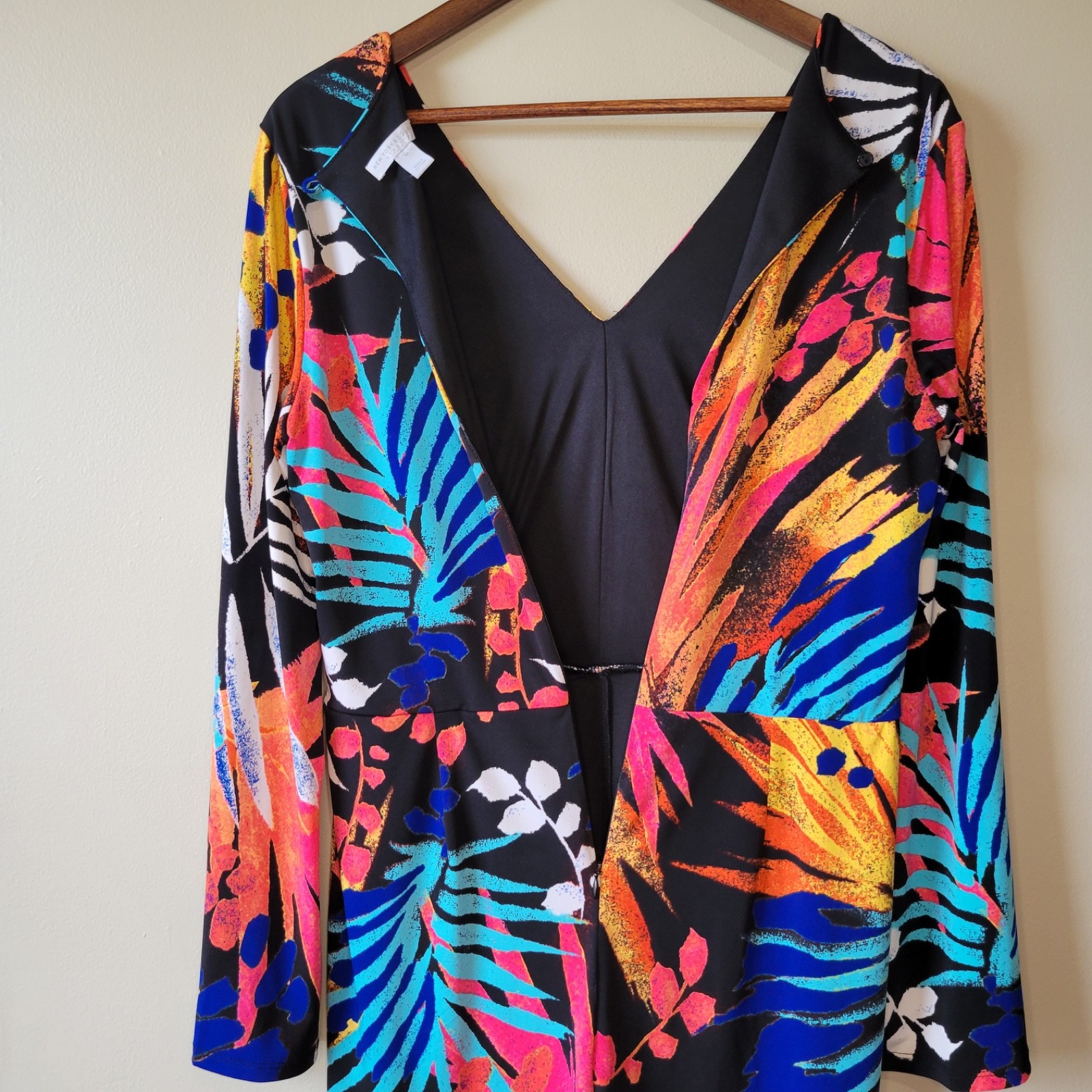 New York & Company Multicolor Women’s Romper Sz M Boho Style One Piece Tropical