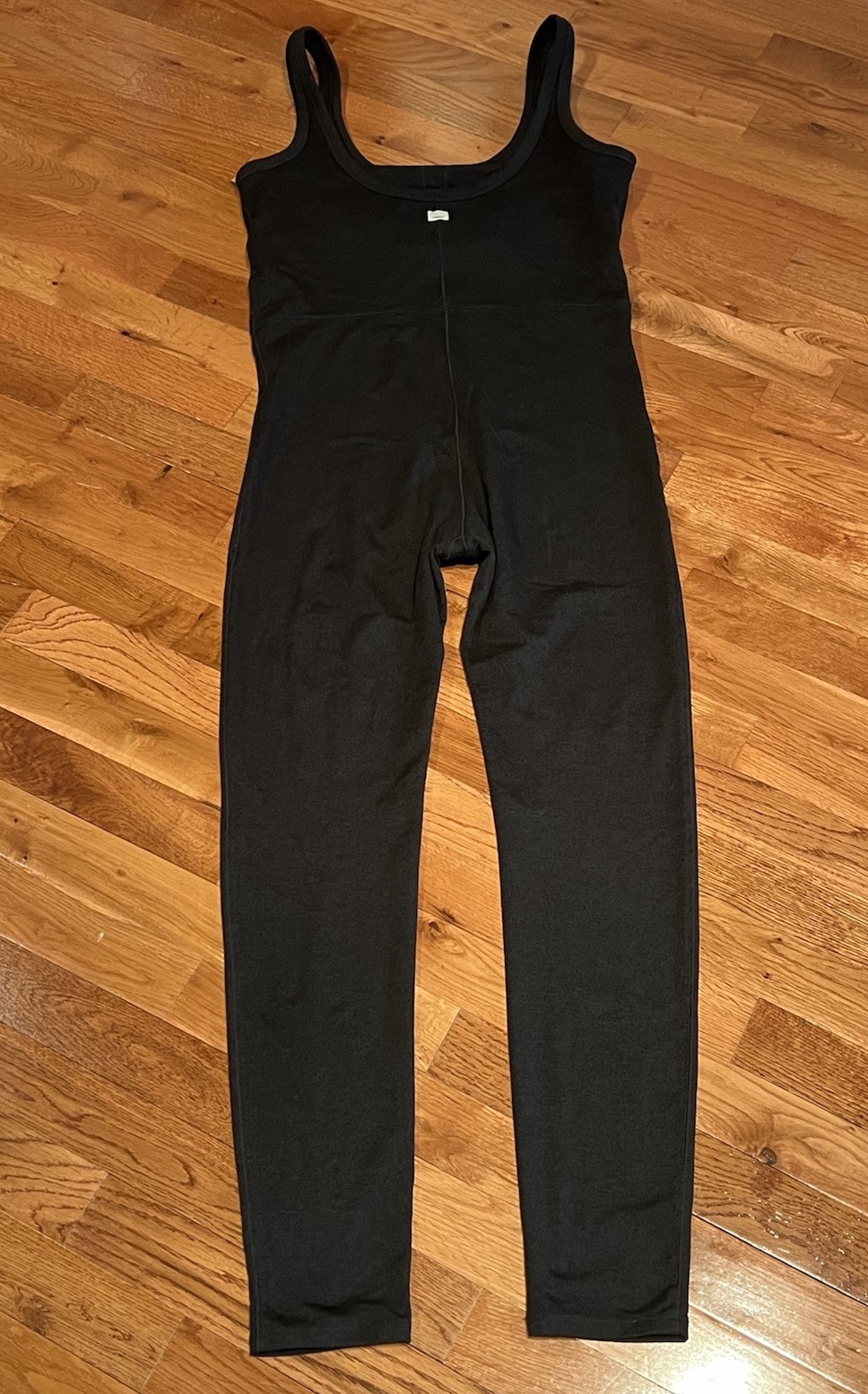 Vuori Halo Essential Jumpsuit Black Heather Sleeveless Round Neck Size Large