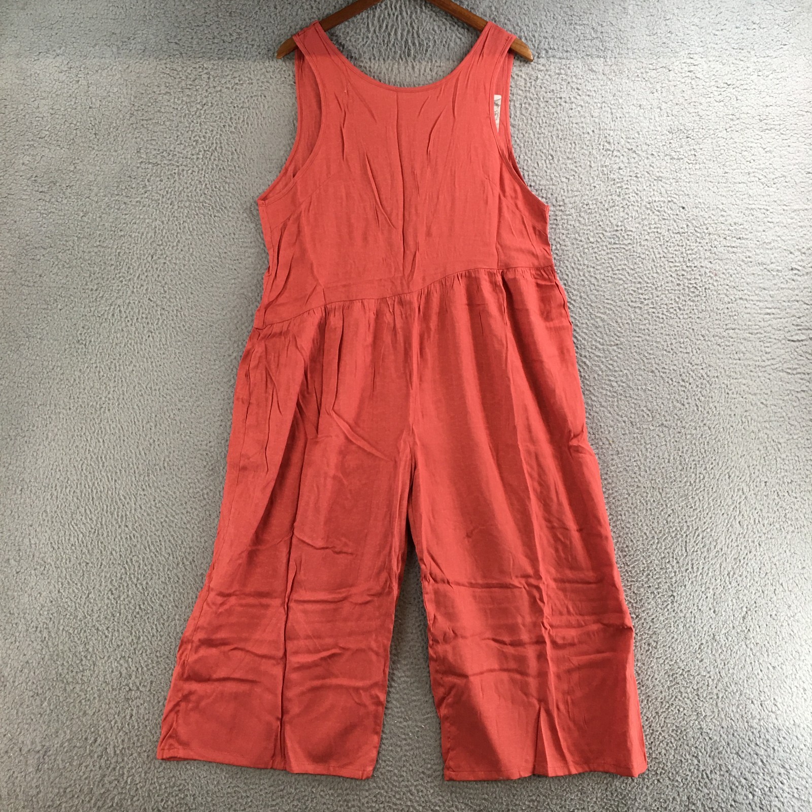 Suvimuga Jumpsuit Womens XL Sleeveless Scoop Neck Wide-Leg Pullover Pink NEW