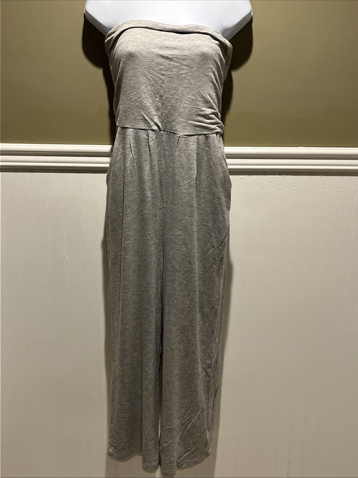 Amritsar Women’s M Heather Gray Strapless Jumper W/ Pockets