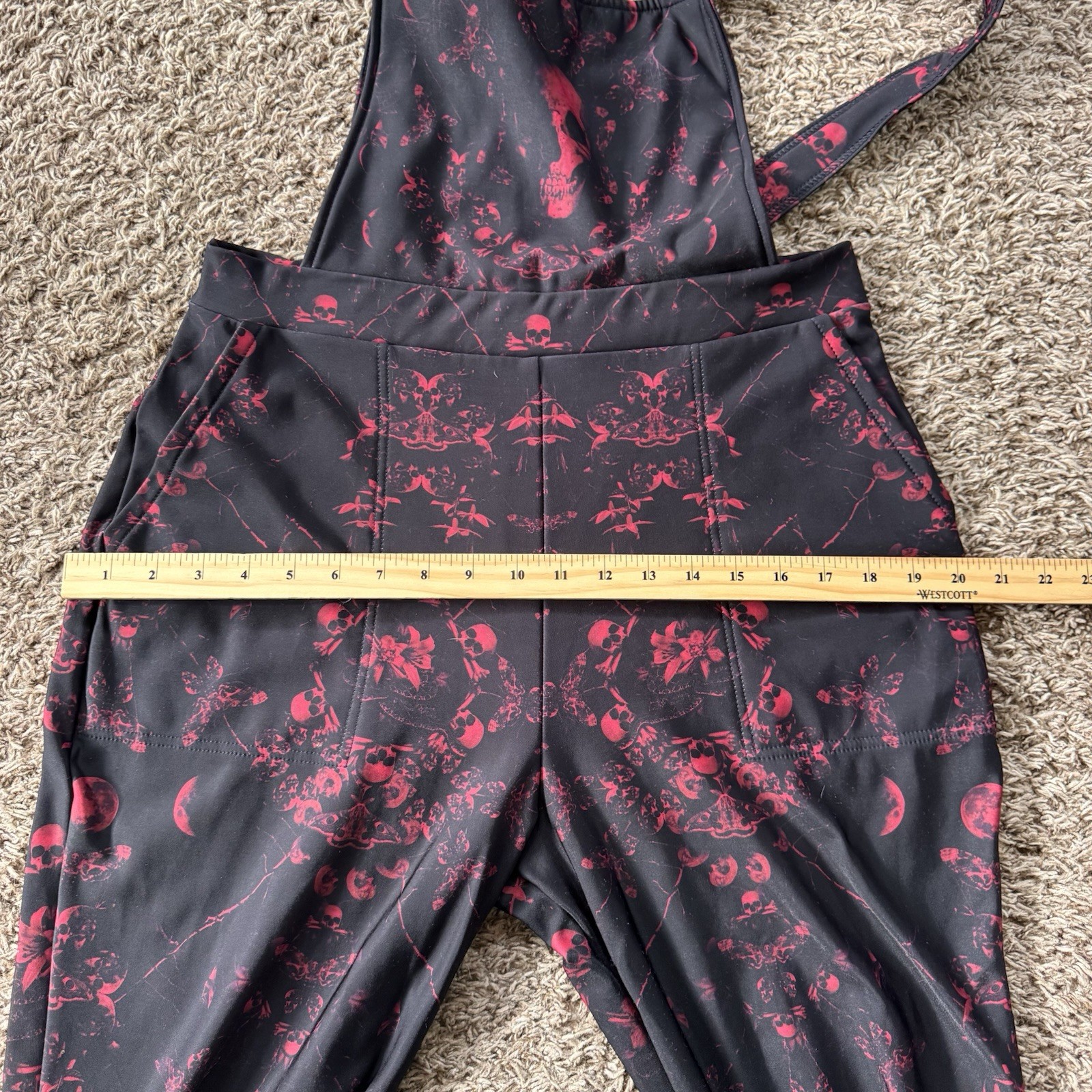 Black Milk Dead Pretty Overalls Sz Large Skulls Whimsigoth Dark Academia Red